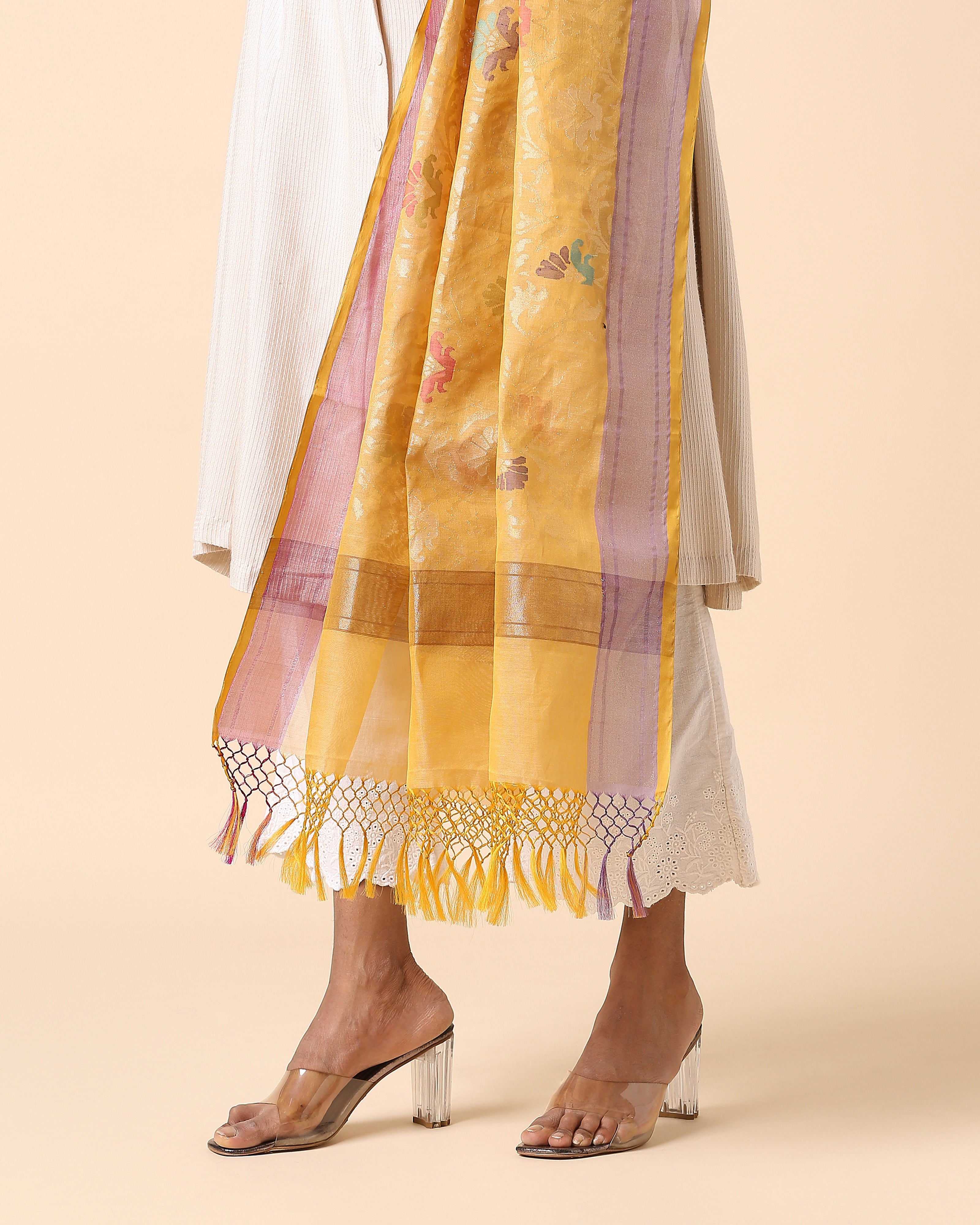 Laksh Banarasi Jamdani Silk Cotton Dupatta