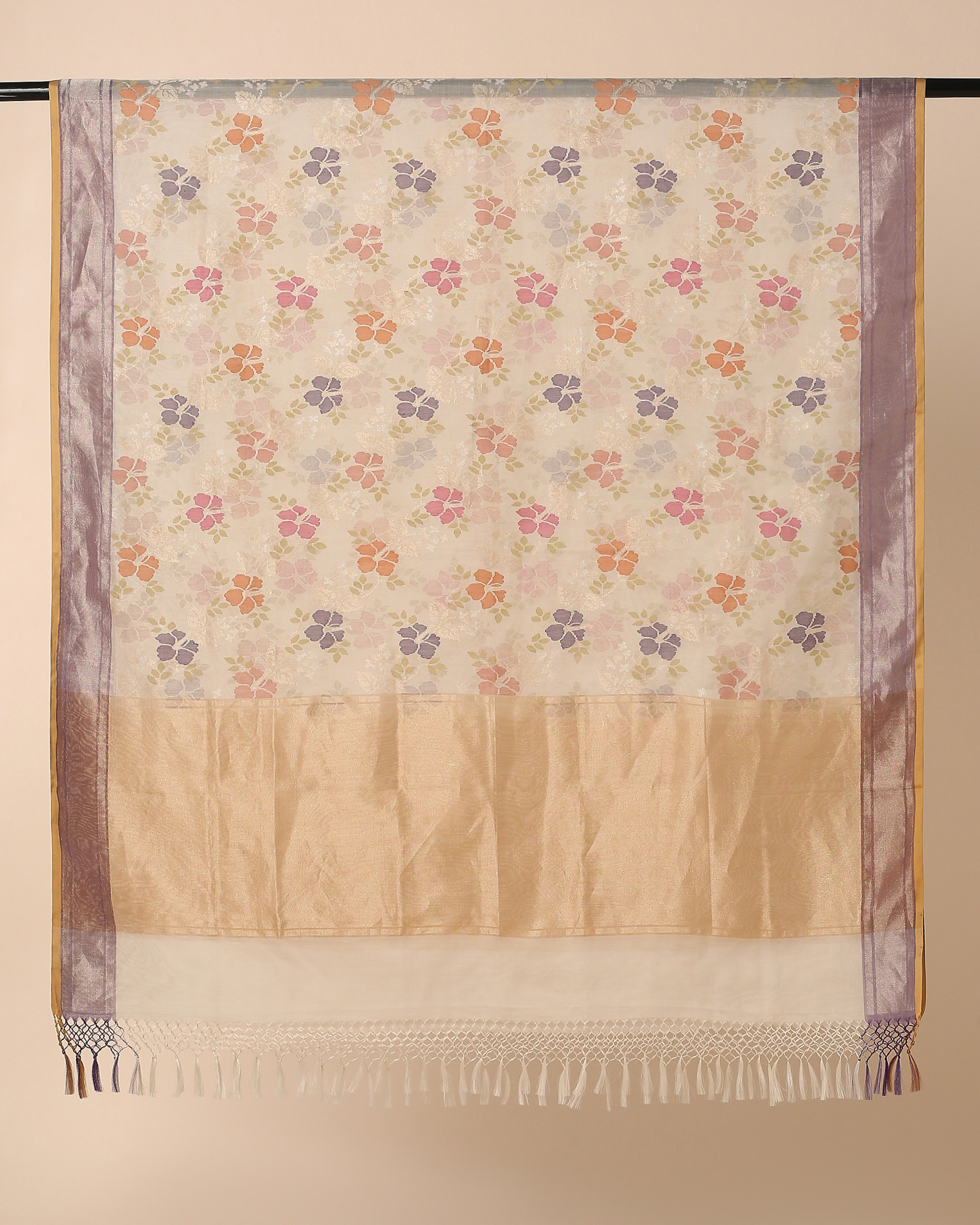 Sindhura Banarasi Jamdani Silk Cotton Dupatta