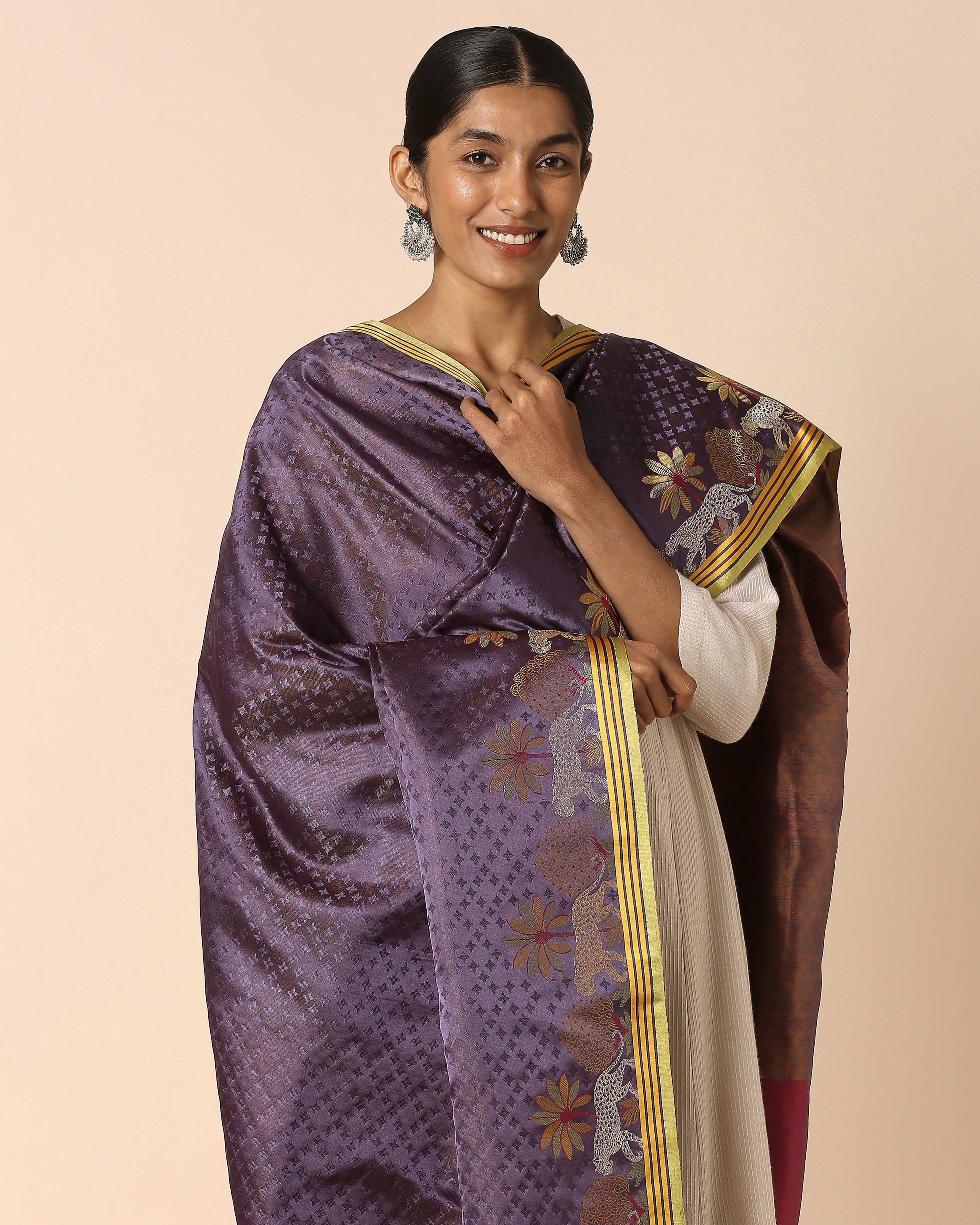 Minha Banarasi Tanchoi And Kadwa Silk Dupatta