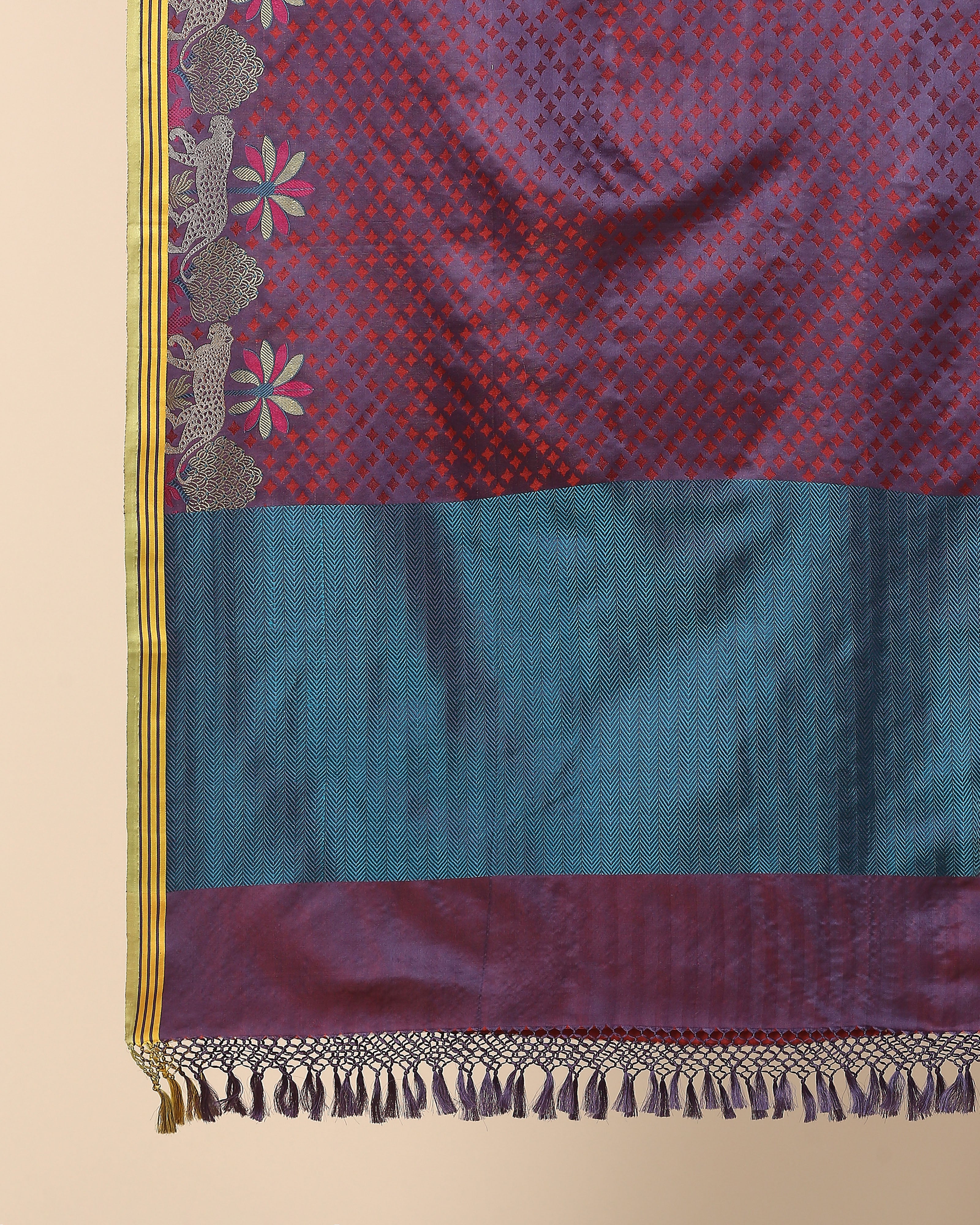 Minha Banarasi Tanchoi And Kadwa Silk Dupatta
