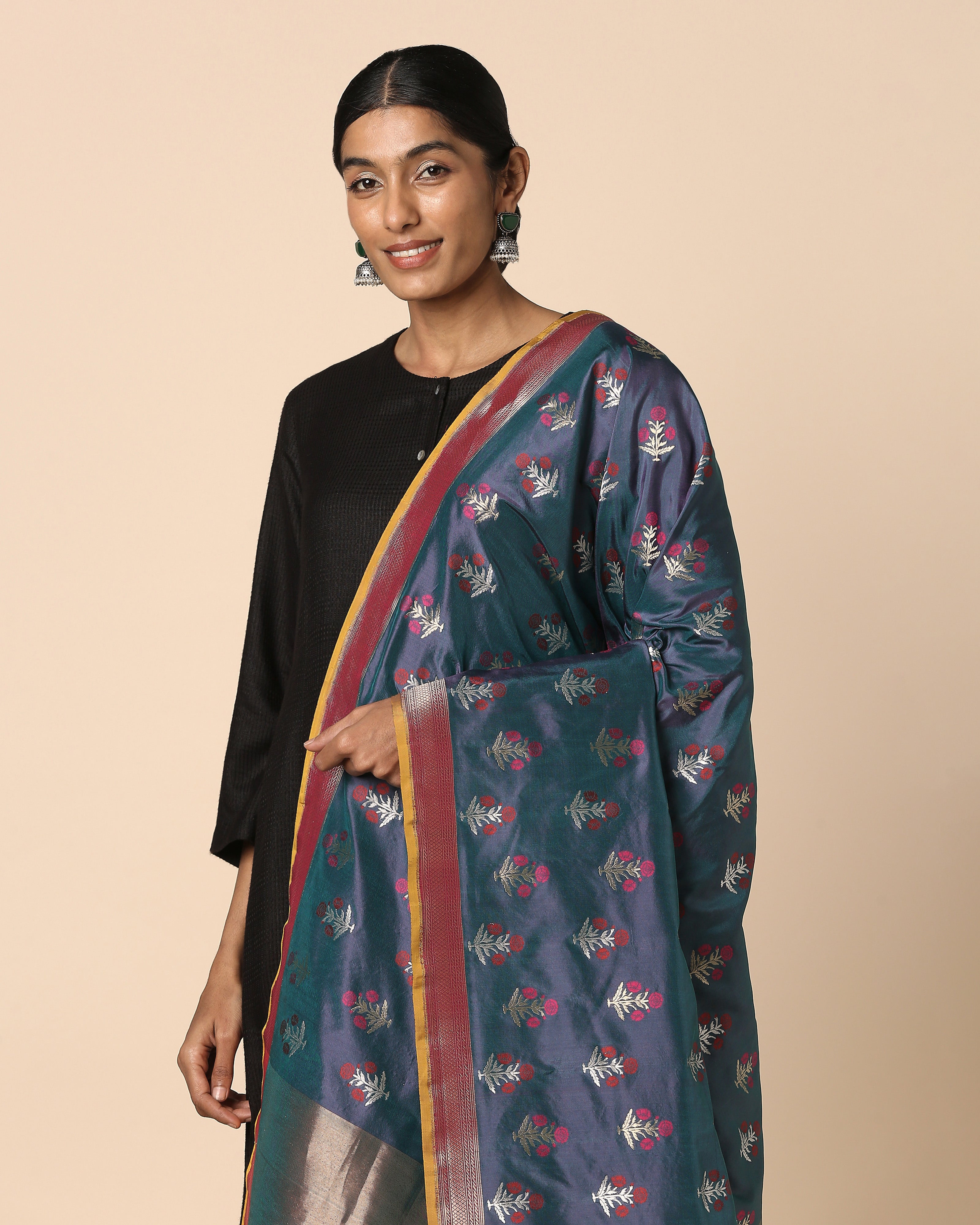 Inayah Banarasi Cutwork Silk Dupatta