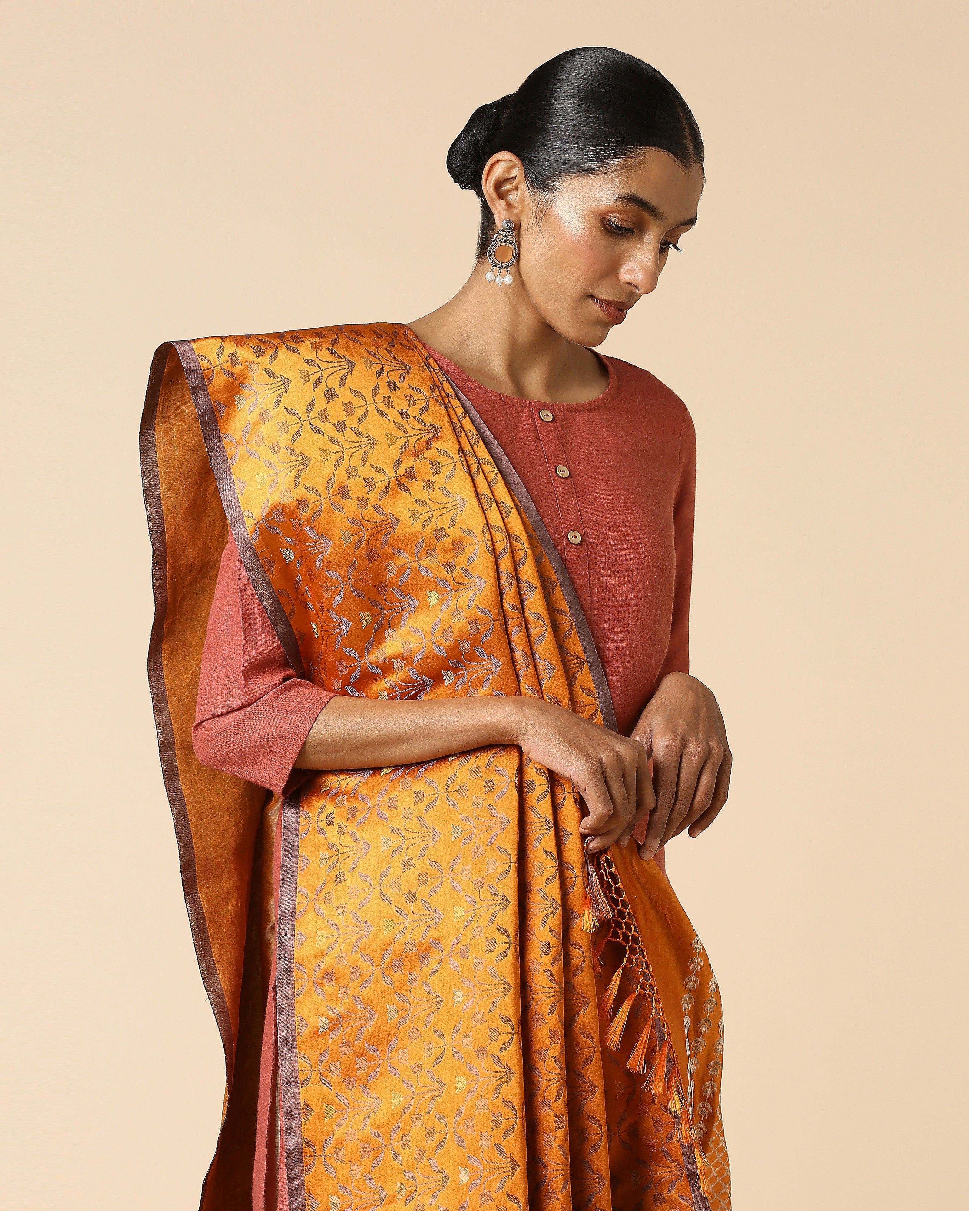 Shilpita Banarasi Tanchoi Silk Dupatta