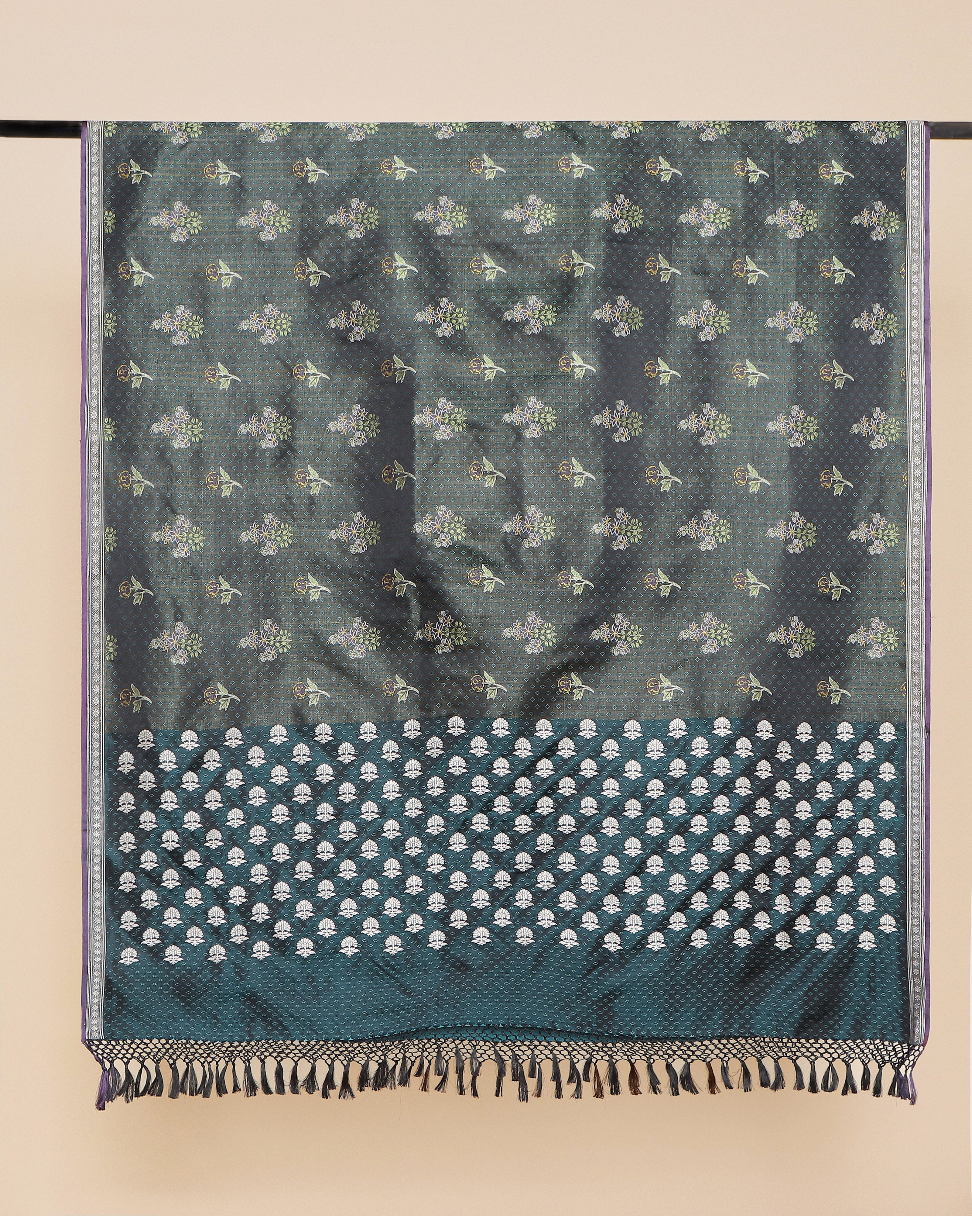 Shamiksha Banarasi Tanchoi And Kadwa Silk Dupatta