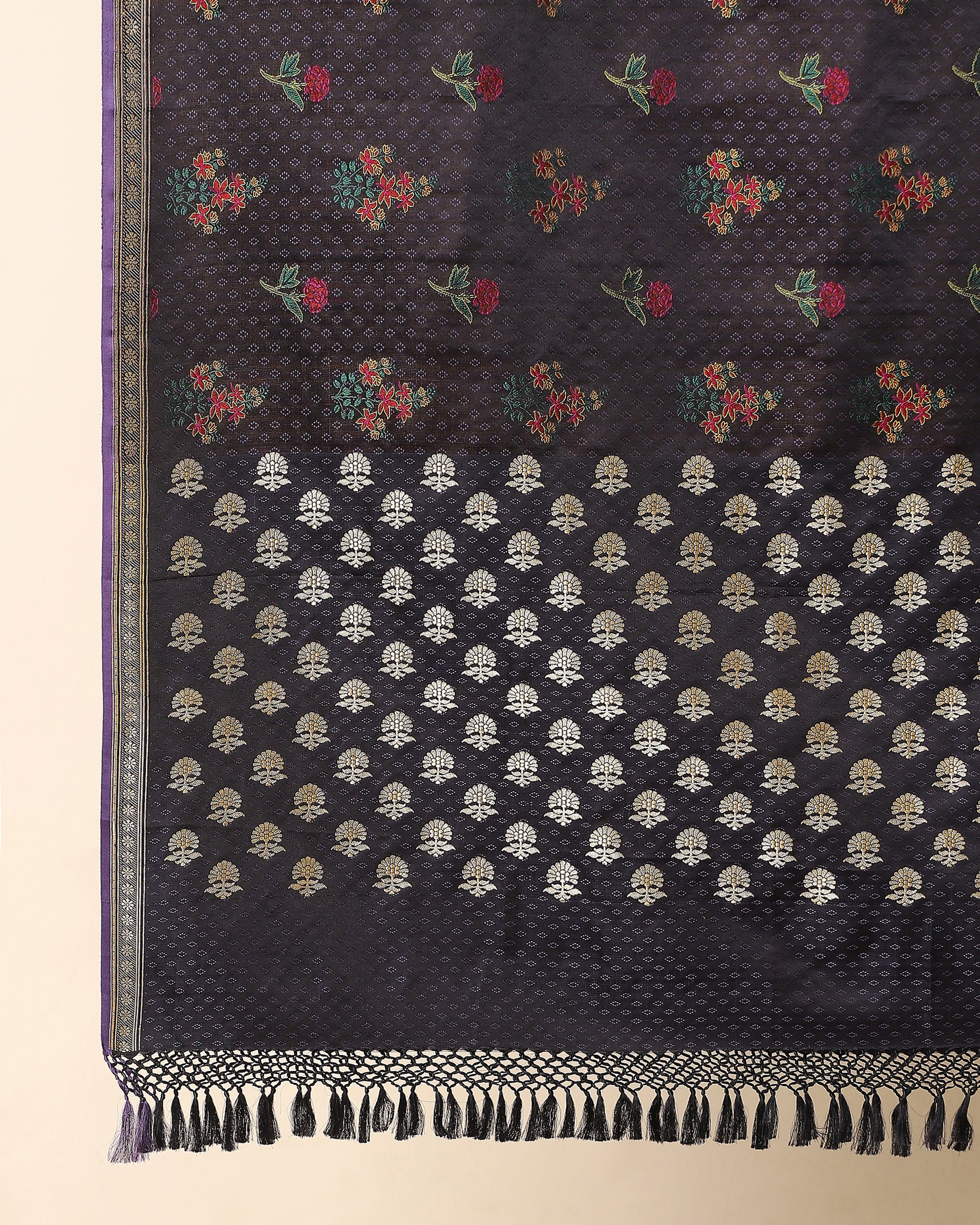 Shamiksha Banarasi Tanchoi And Kadwa Silk Dupatta