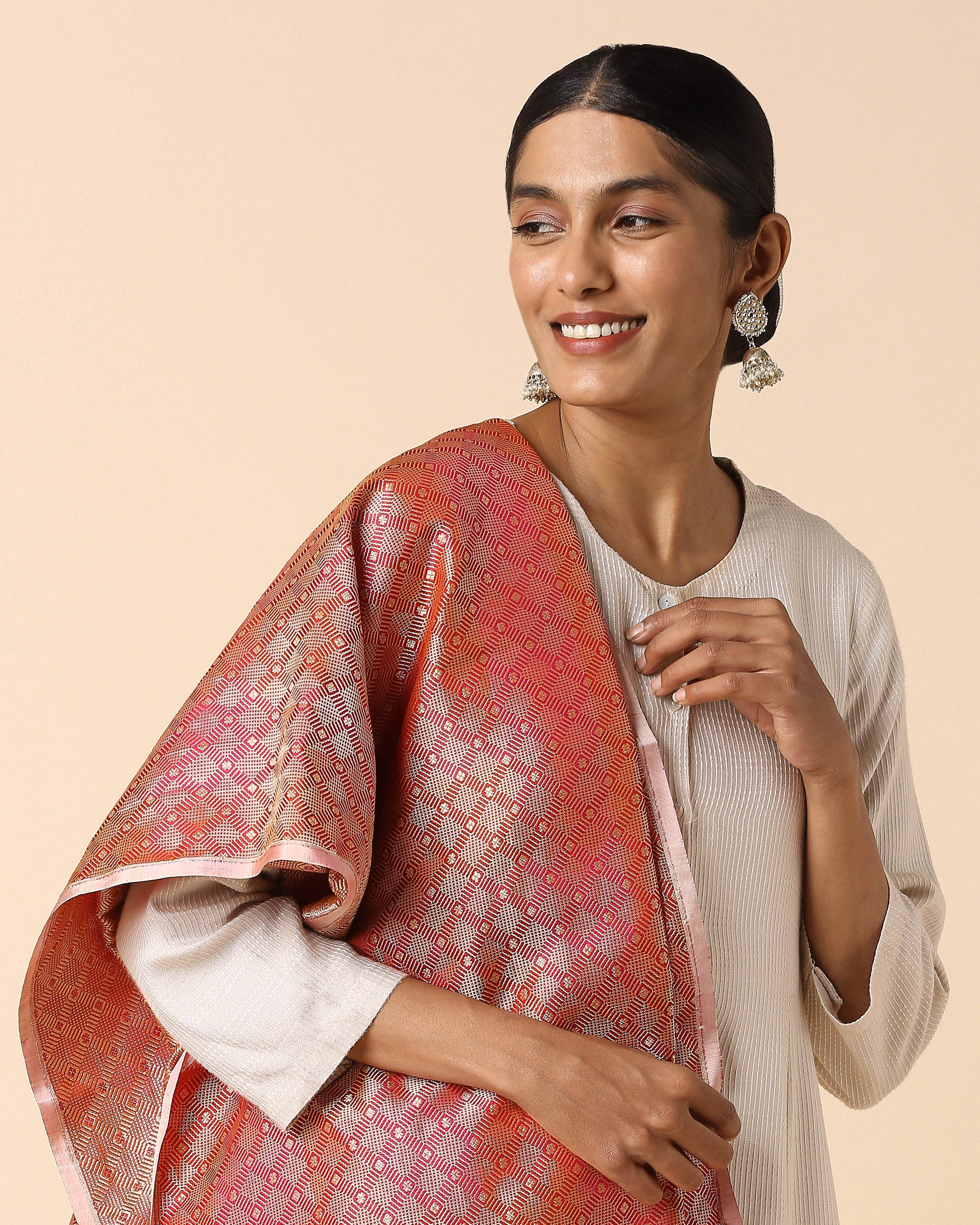 Malini Banarasi Powdi Silk Dupatta