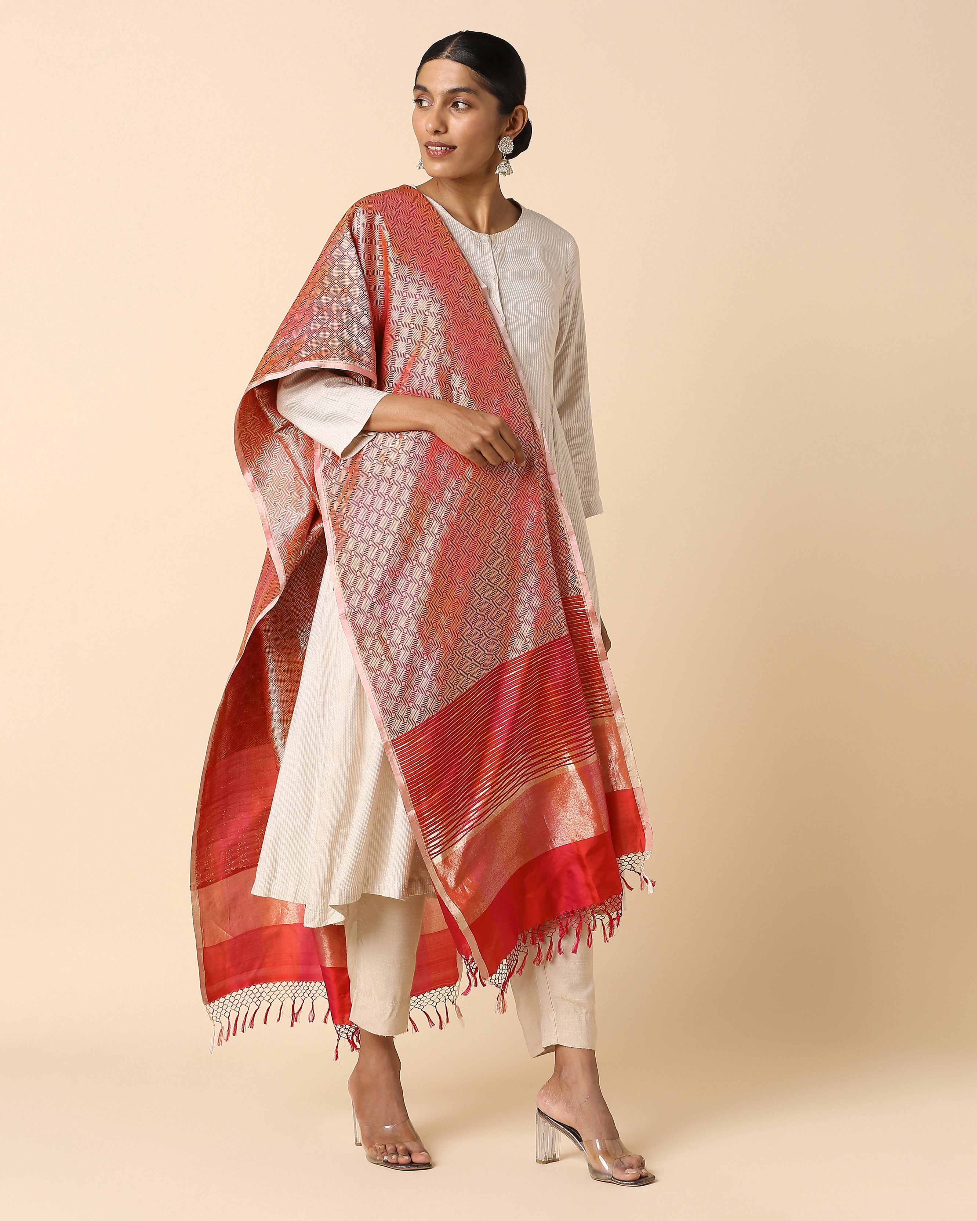 Malini Banarasi Powdi Silk Dupatta