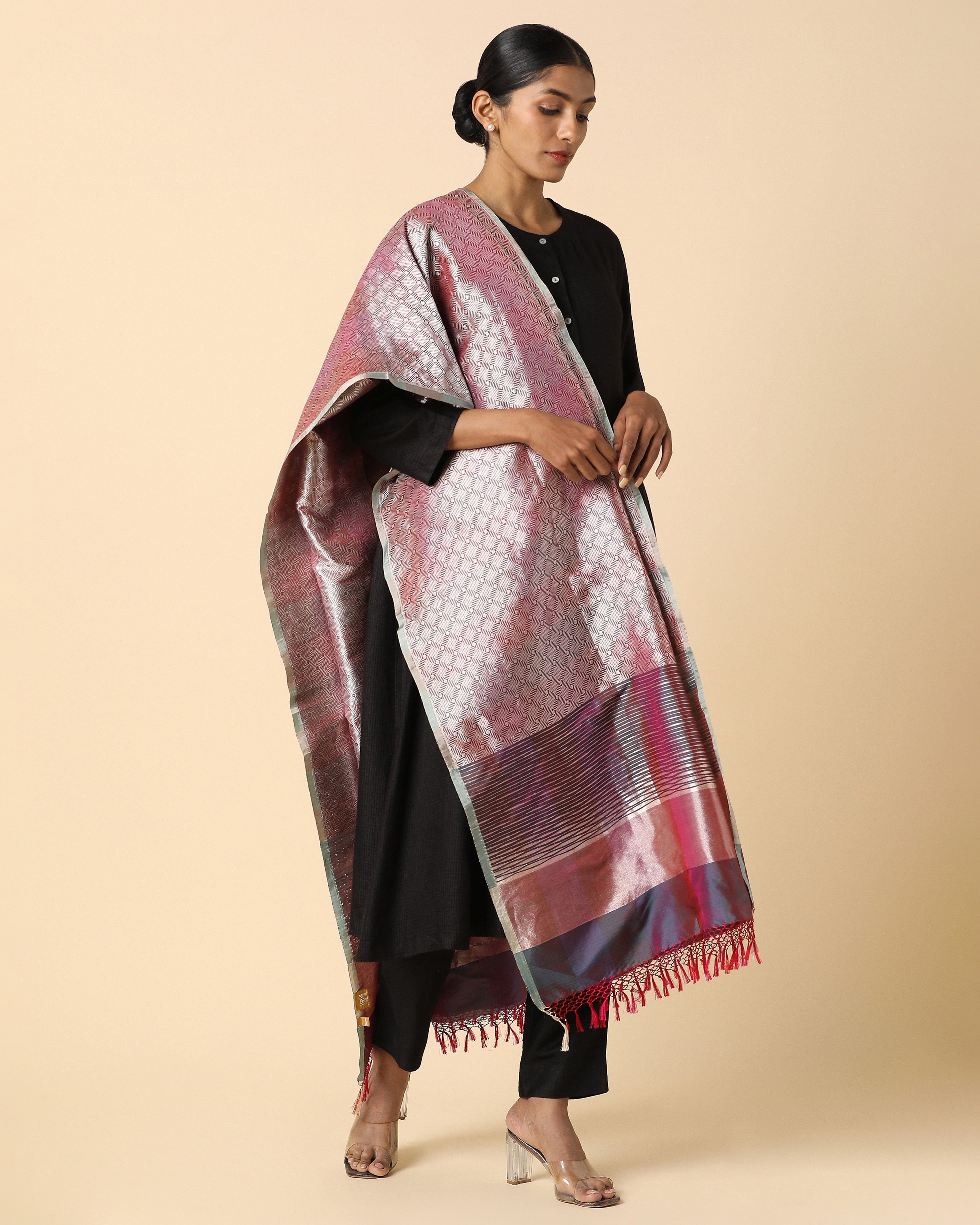 Malini Banarasi Powdi Silk Dupatta