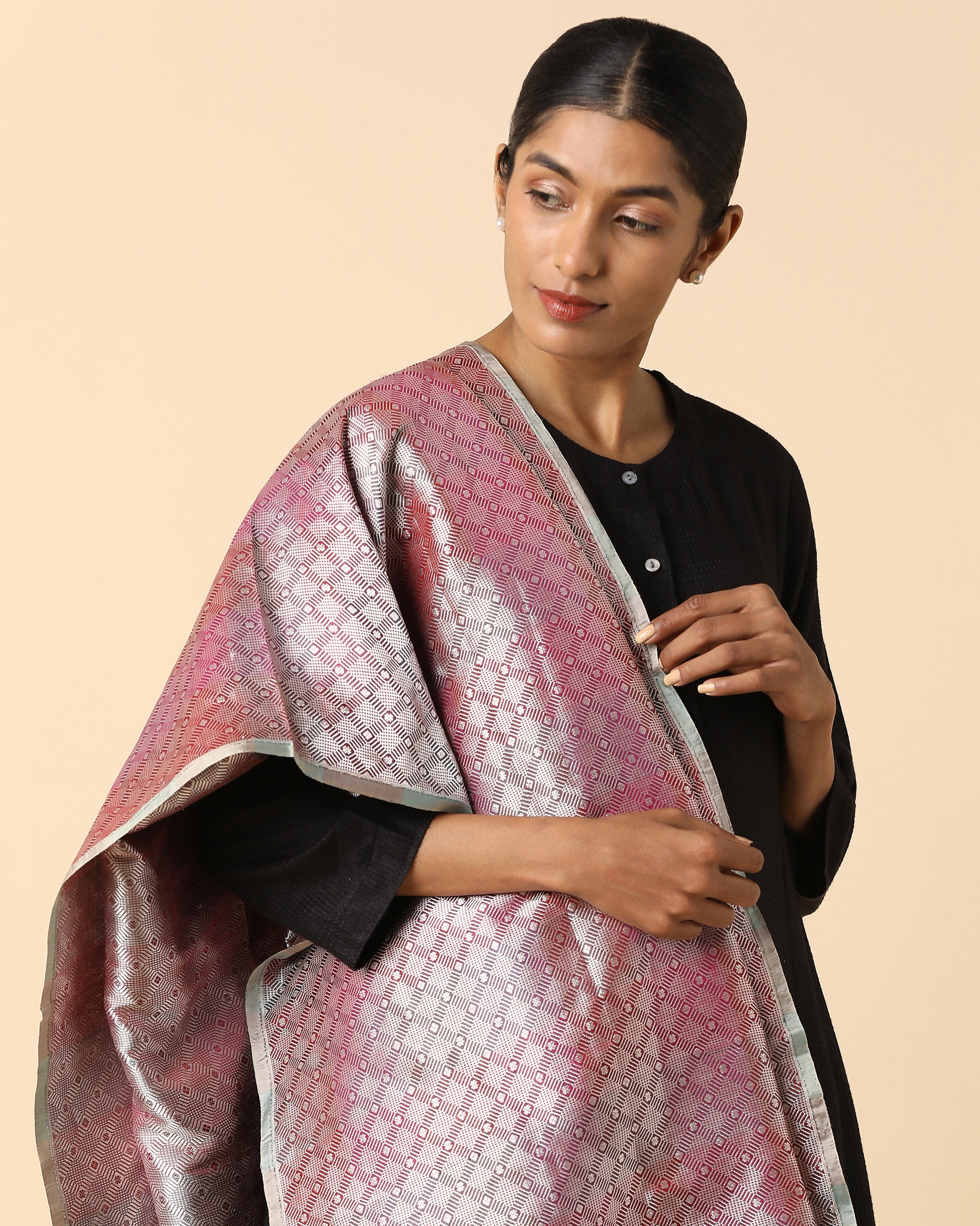 Malini Banarasi Powdi Silk Dupatta