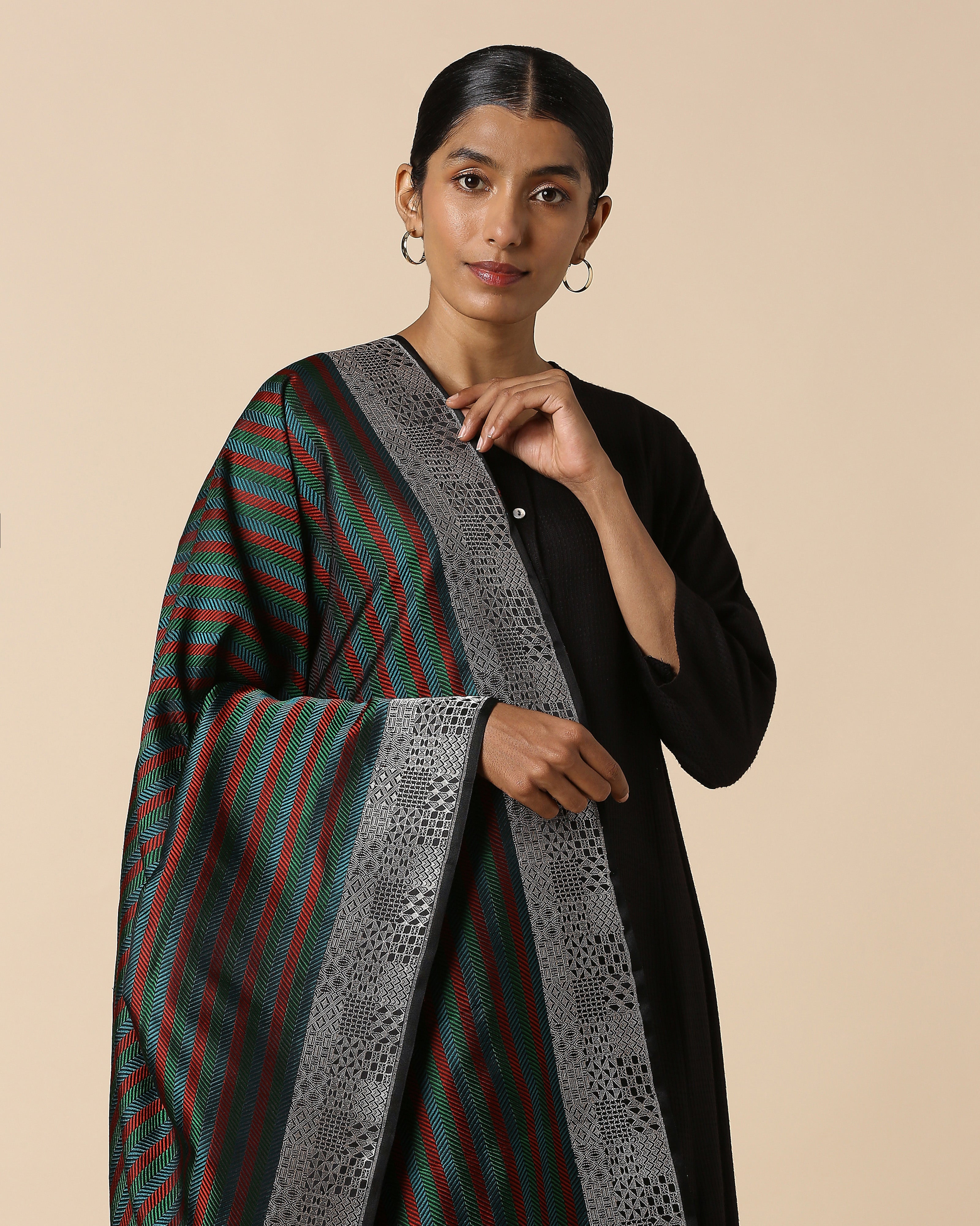 Shekha Banarasi Tanchoi And Kadwa Silk Dupatta