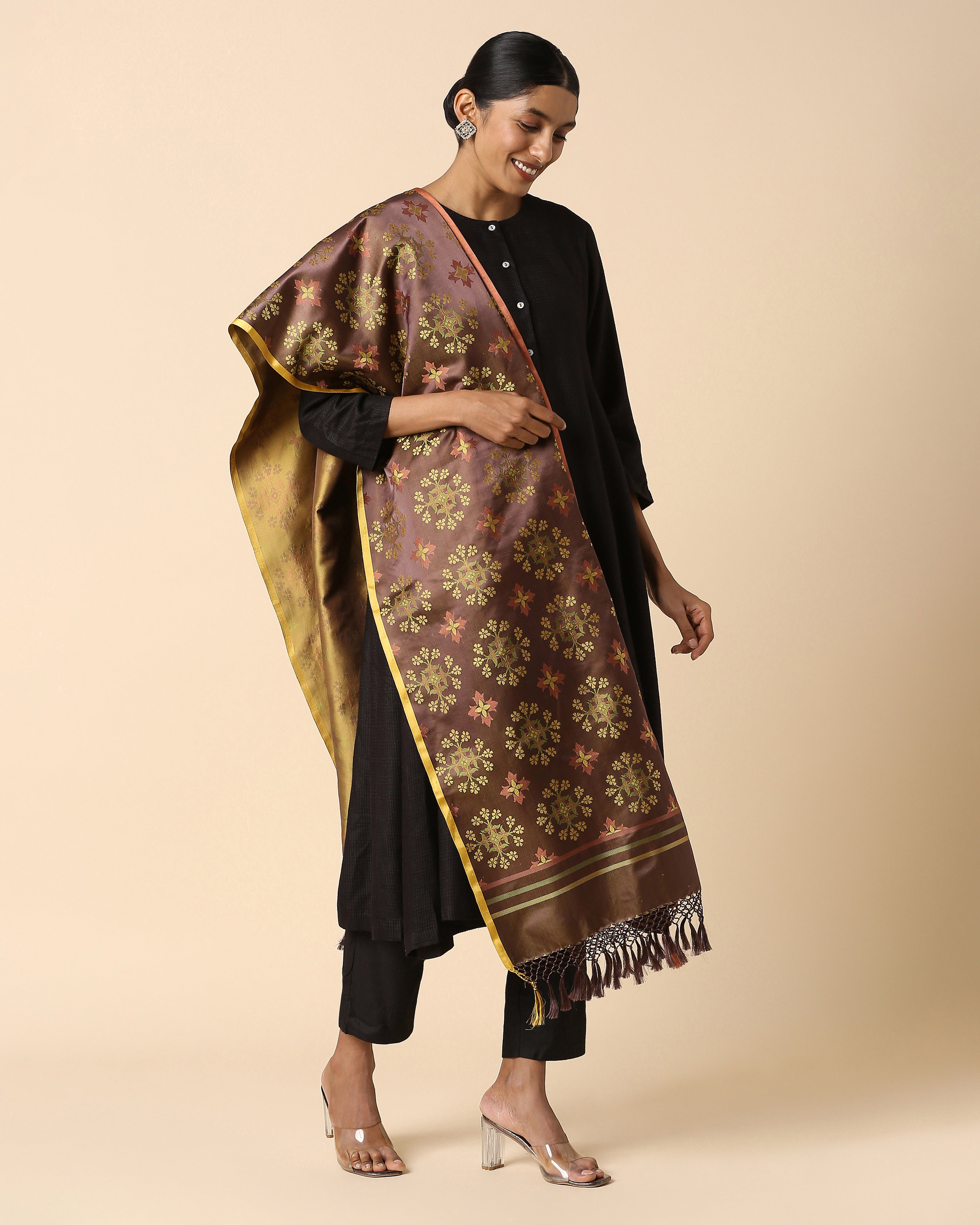 Pamiya Banarasi Tanchoi Silk Dupatta