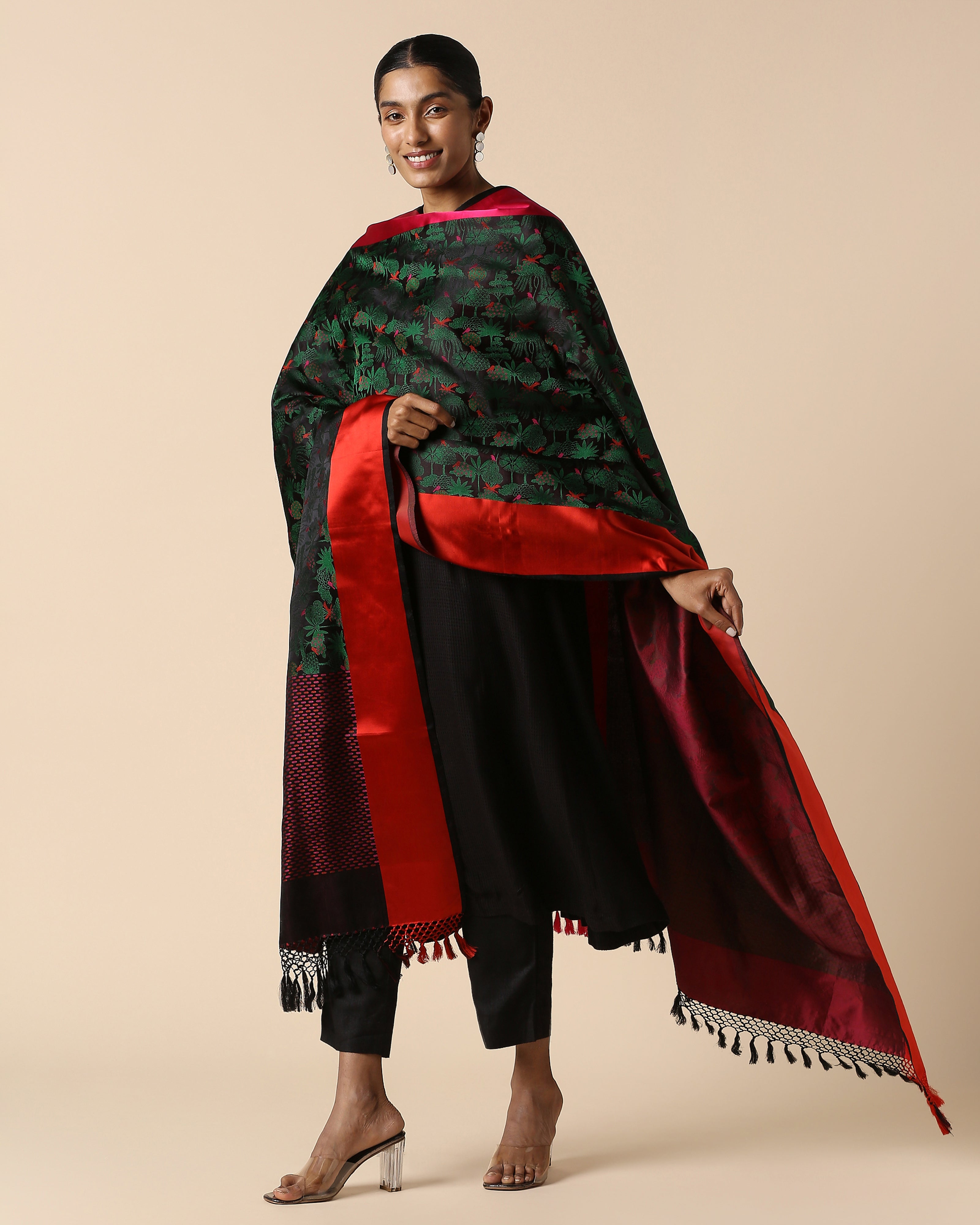 Ananta Banarasi Tanchoi Silk Dupatta