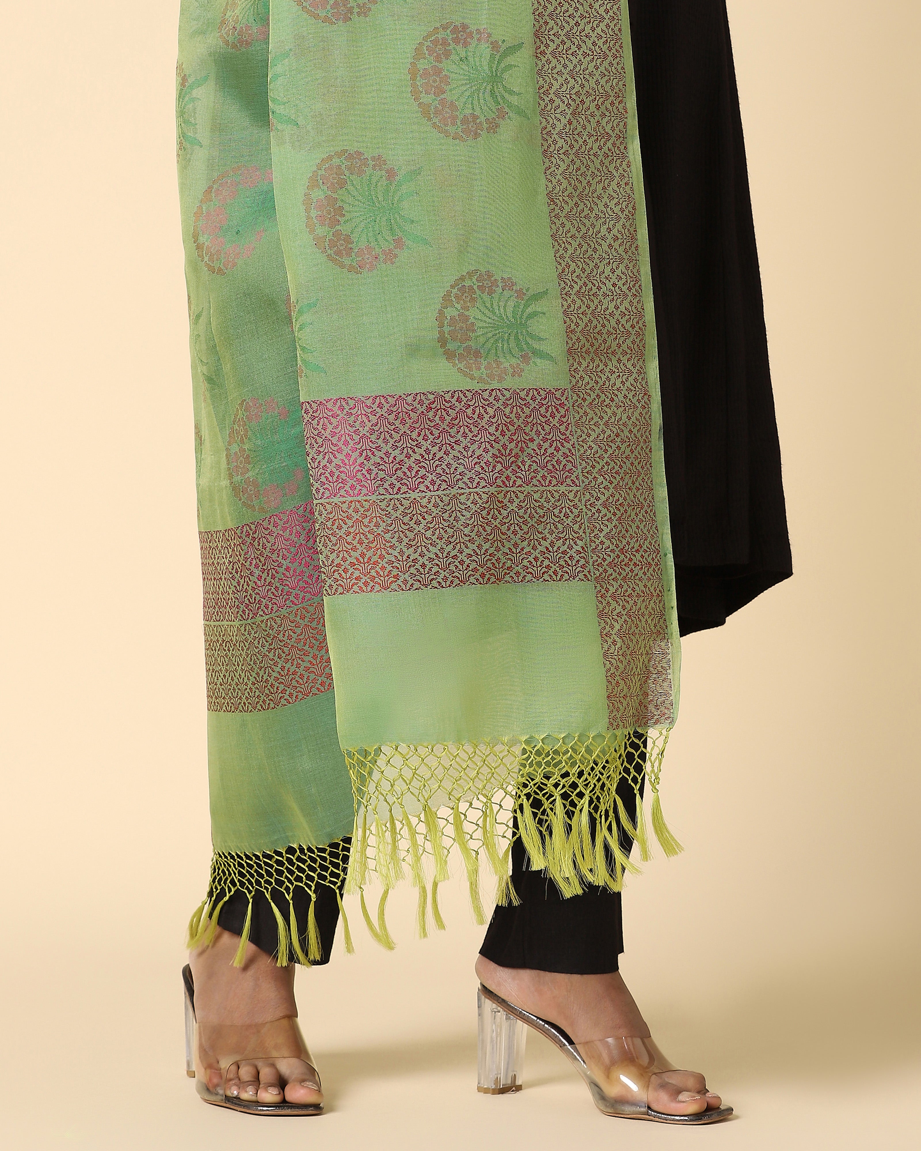 Anwitha Banarasi Jamdani Silk Cotton Dupatta