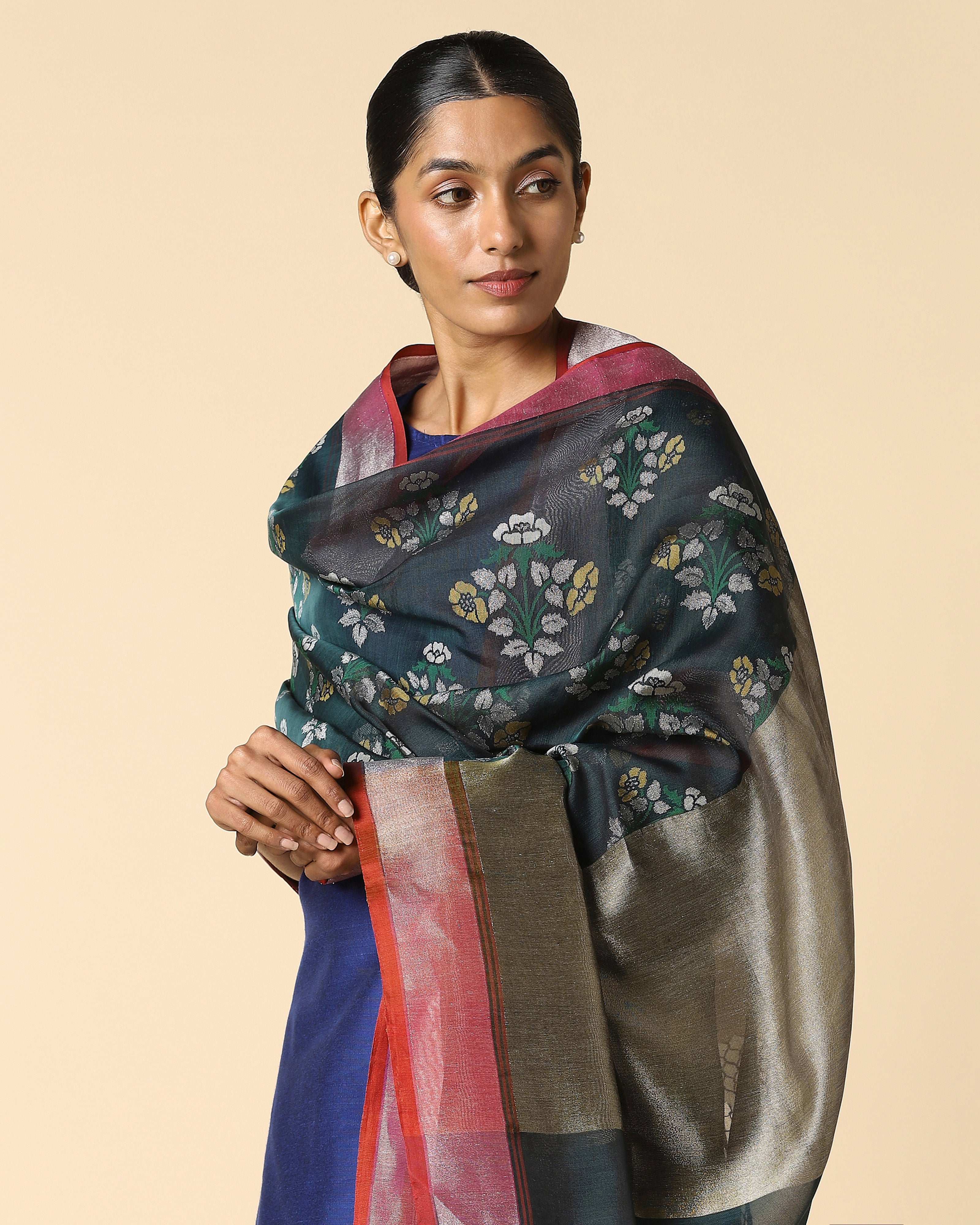 Bhavini Banarasi Jamdani Silk Cotton Dupatta