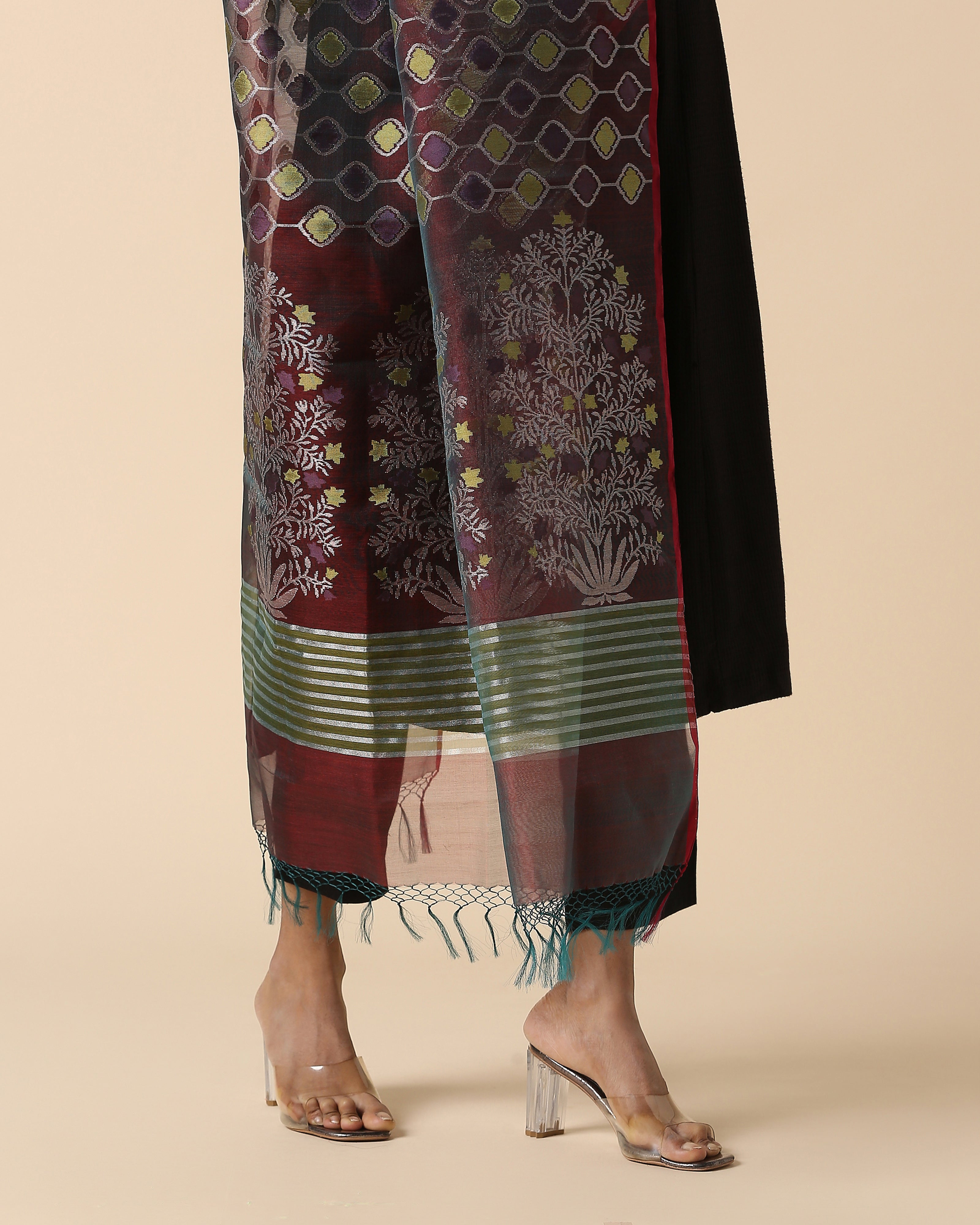Purala Banarasi Jamdani Silk Cotton Dupatta