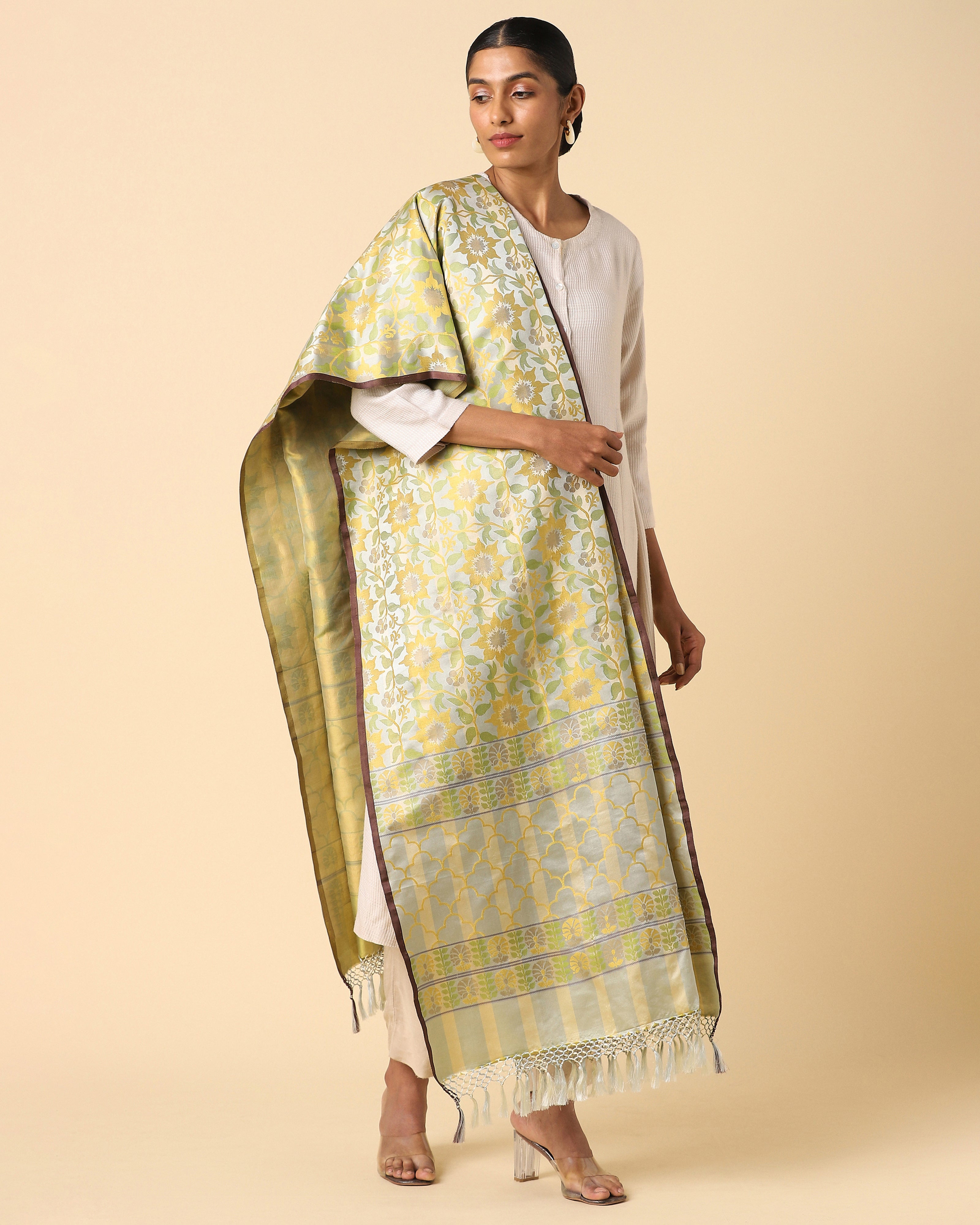 Sarvani Banarasi Tanchoi Silk Dupatta