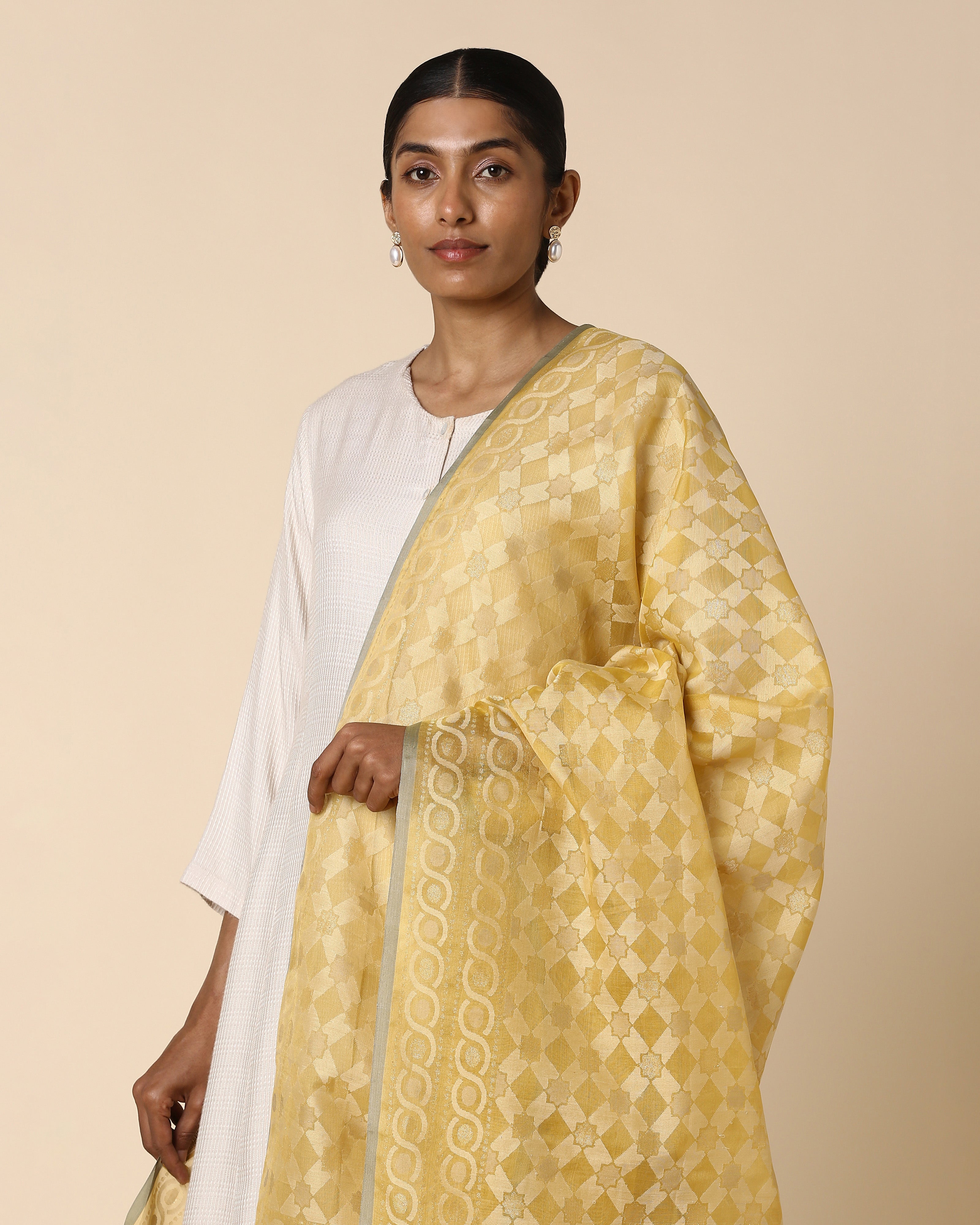 Kaliyah Banarasi Jamdani Silk Cotton Dupatta