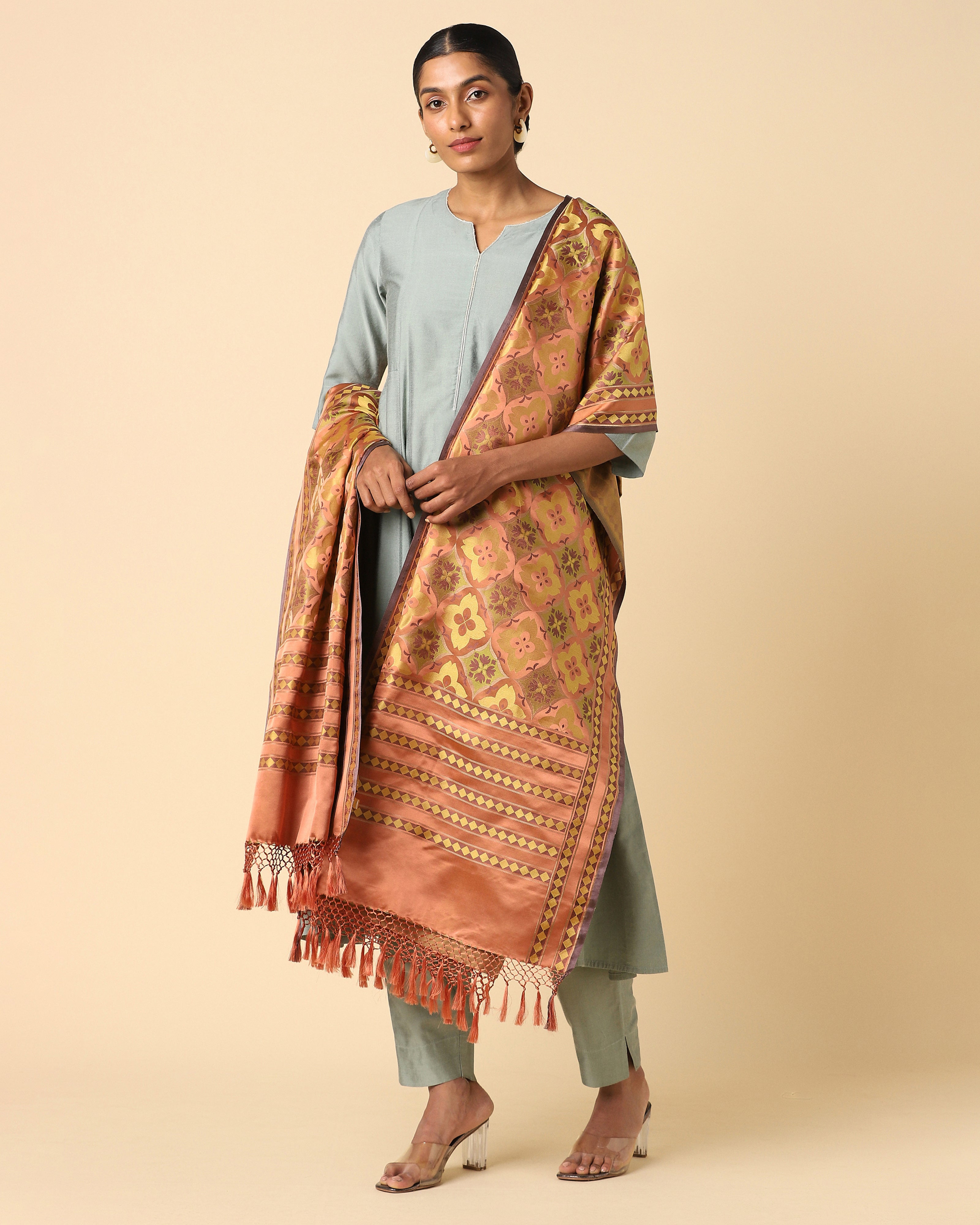 Shayma Banarasi Tanchoi Silk Dupatta