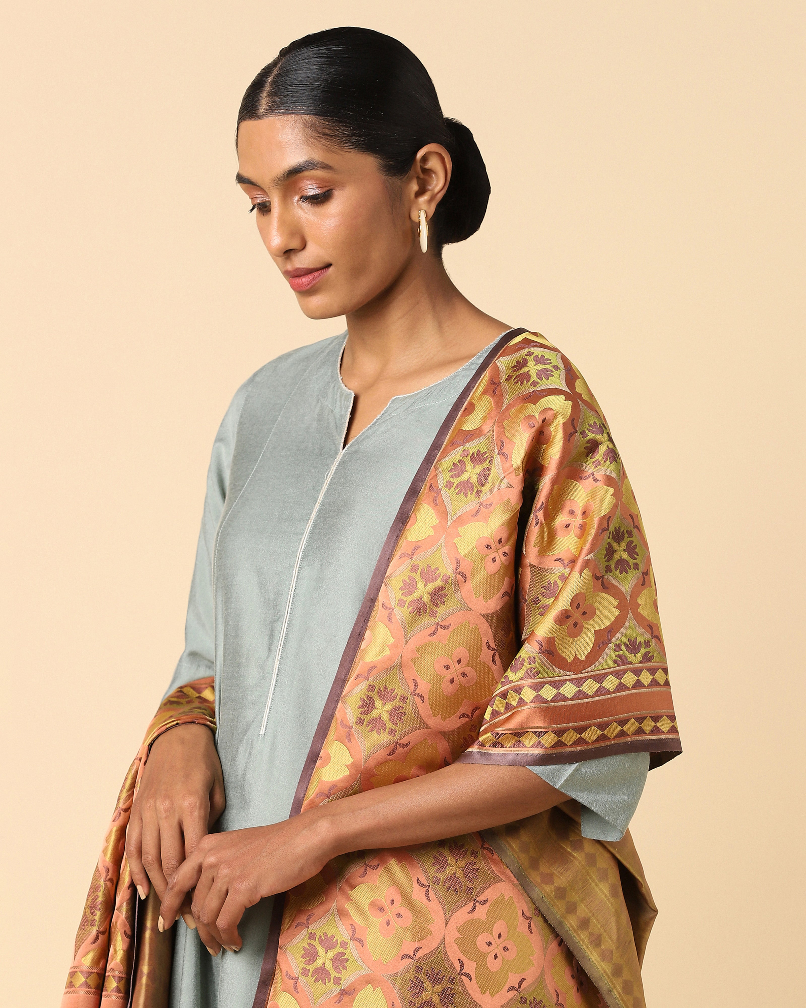 Shayma Banarasi Tanchoi Silk Dupatta