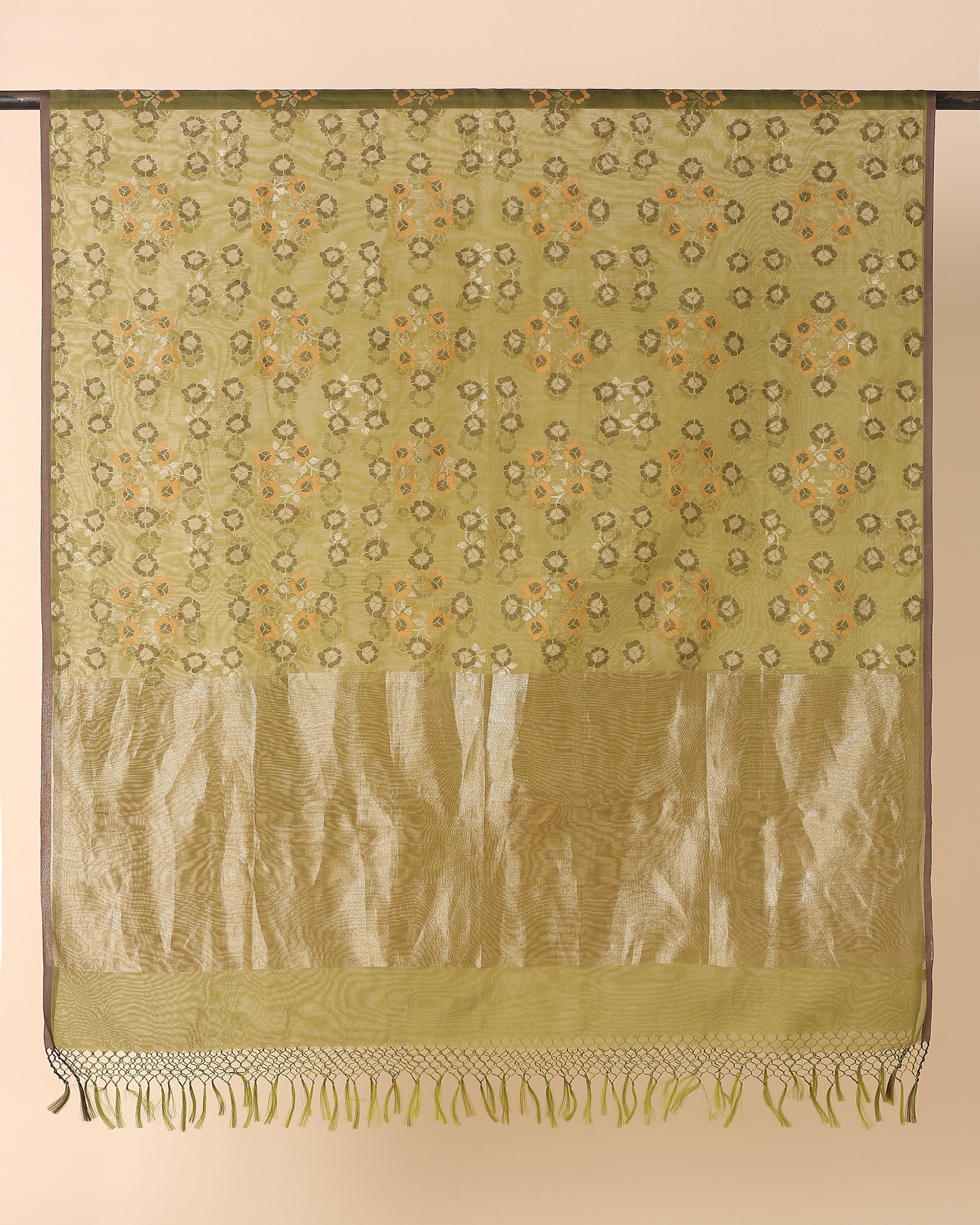 Aja Banarasi Jamdani Silk Cotton Dupatta