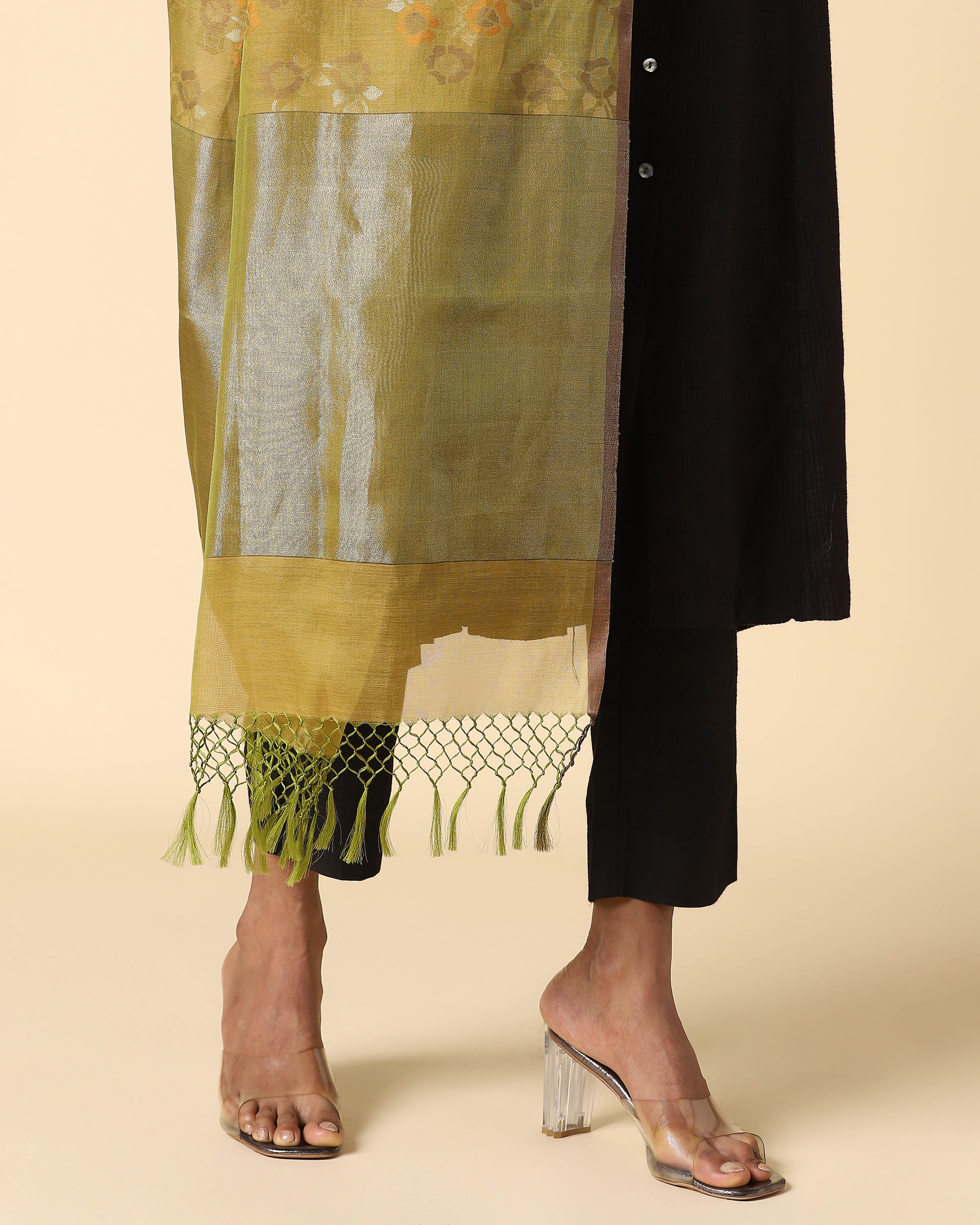 Aja Banarasi Jamdani Silk Cotton Dupatta