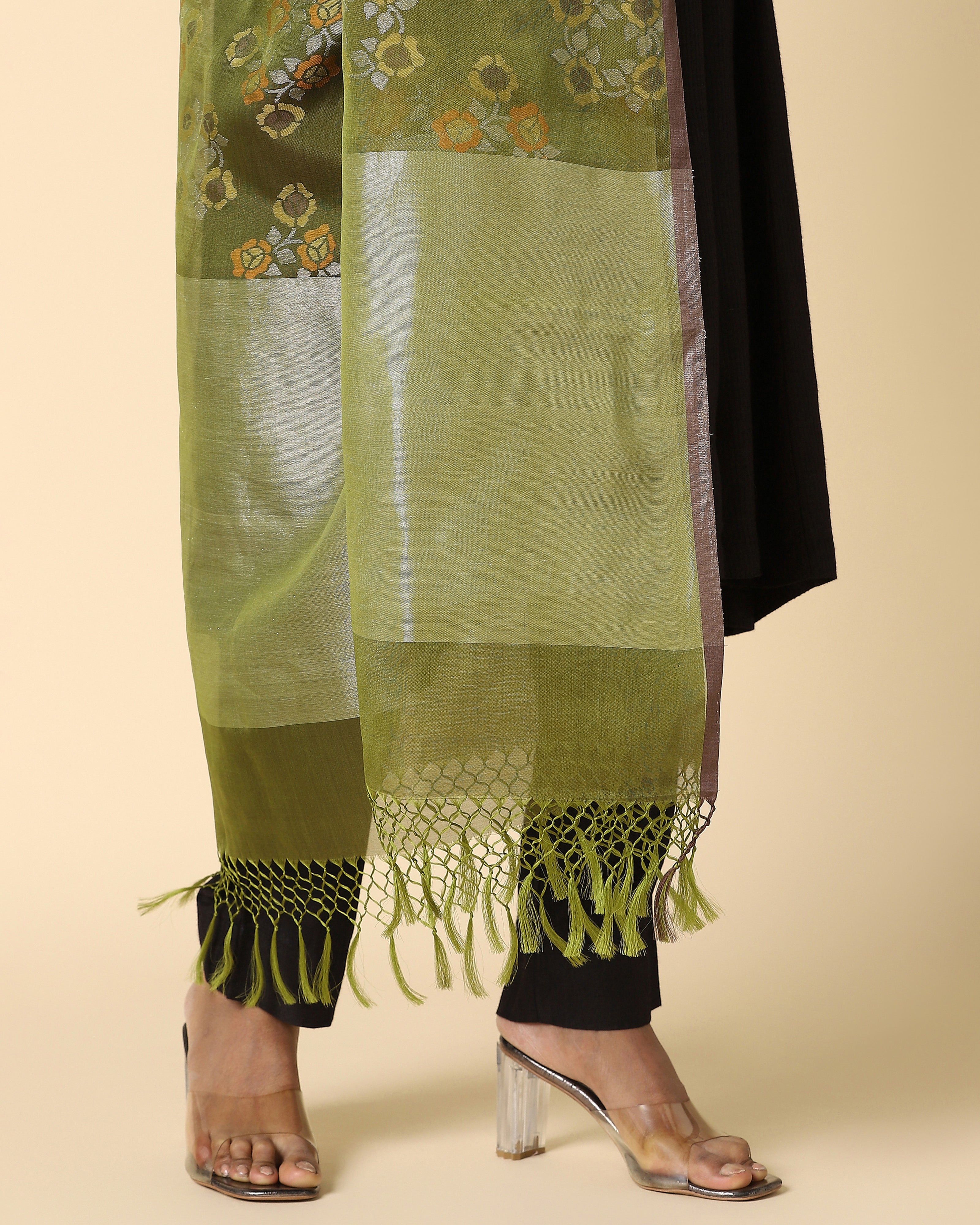 Aja Banarasi Jamdani Silk Cotton Dupatta