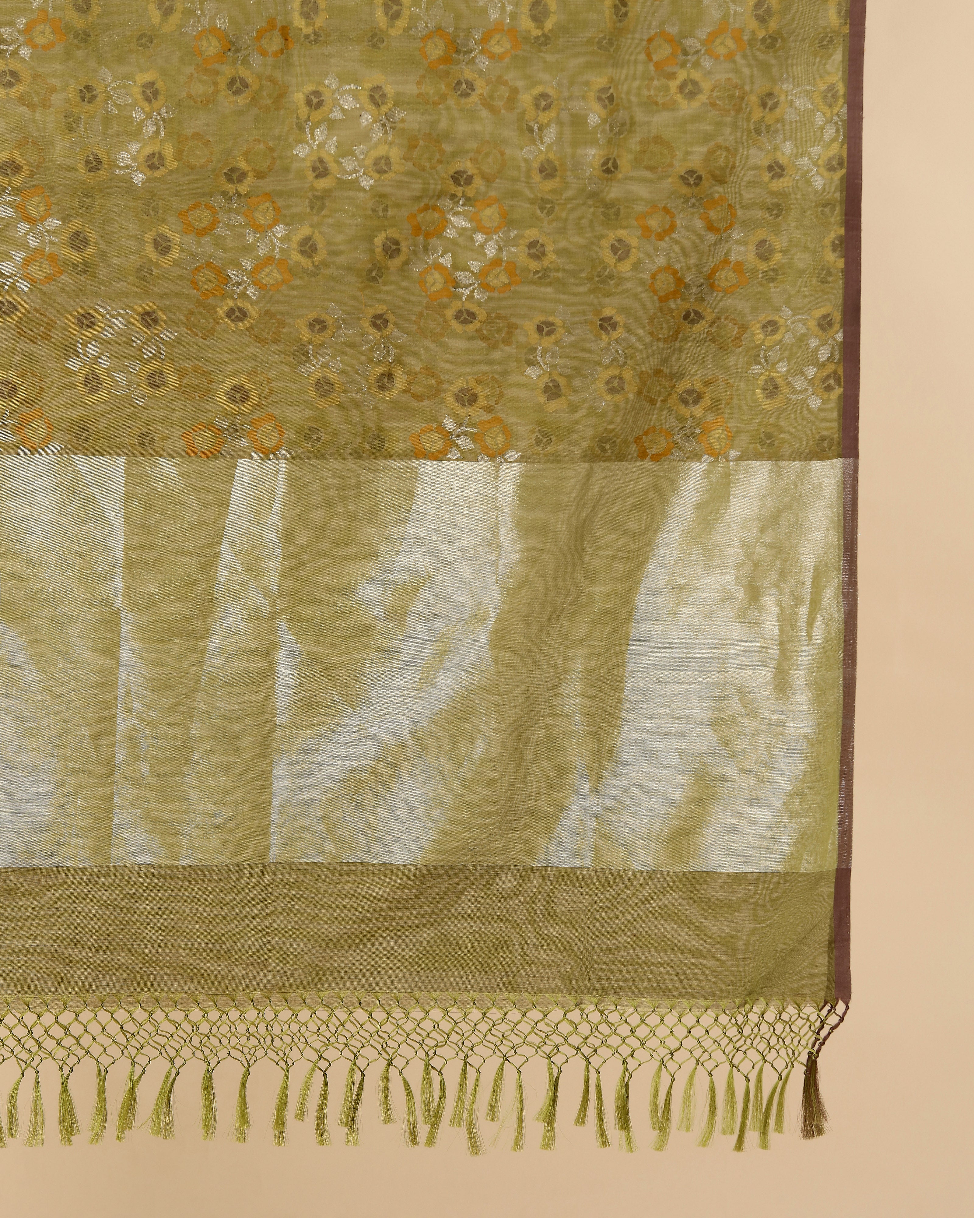 Aja Banarasi Jamdani Silk Cotton Dupatta