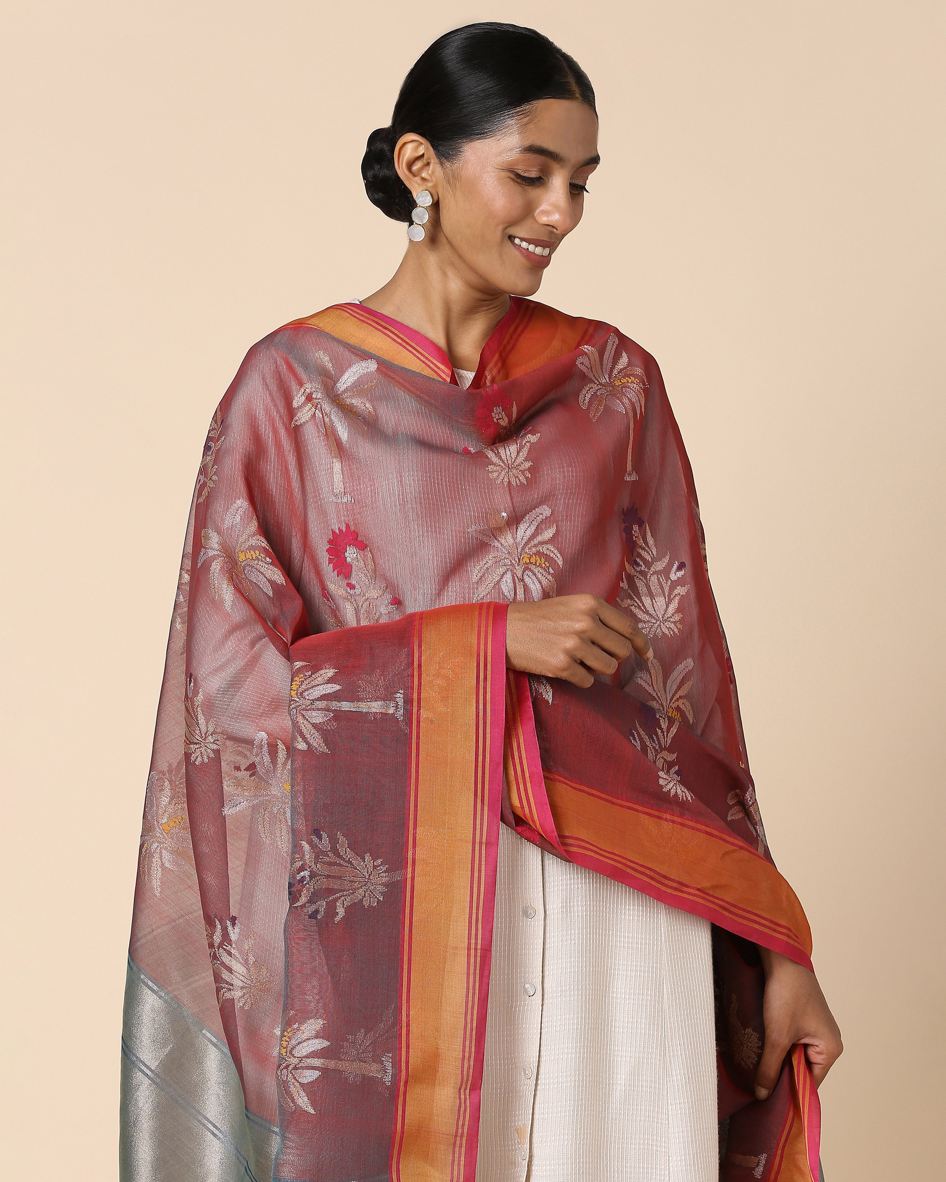 Reeha Banarasi Jamdani Silk Cotton Dupatta