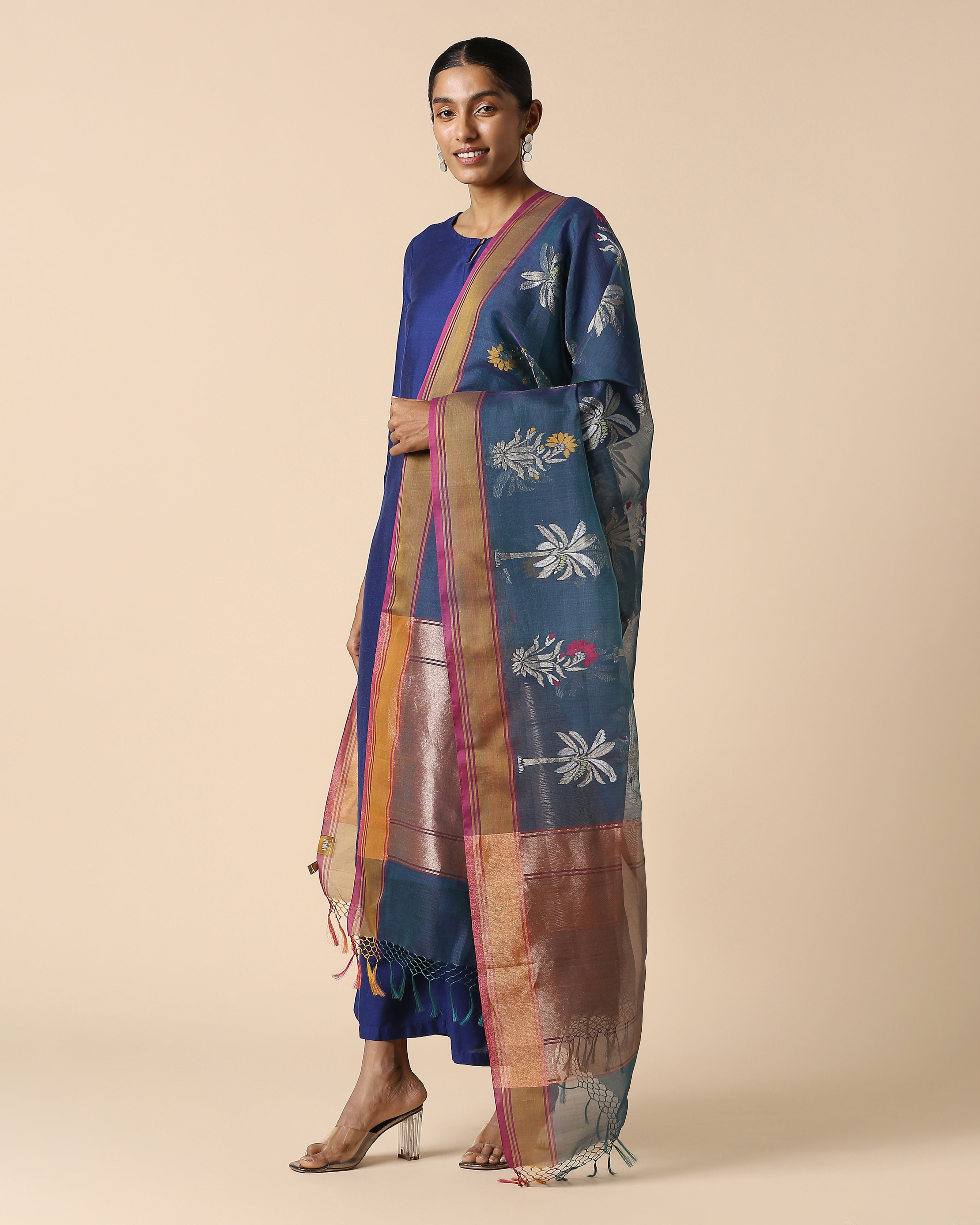 Reeha Banarasi Jamdani Silk Cotton Dupatta