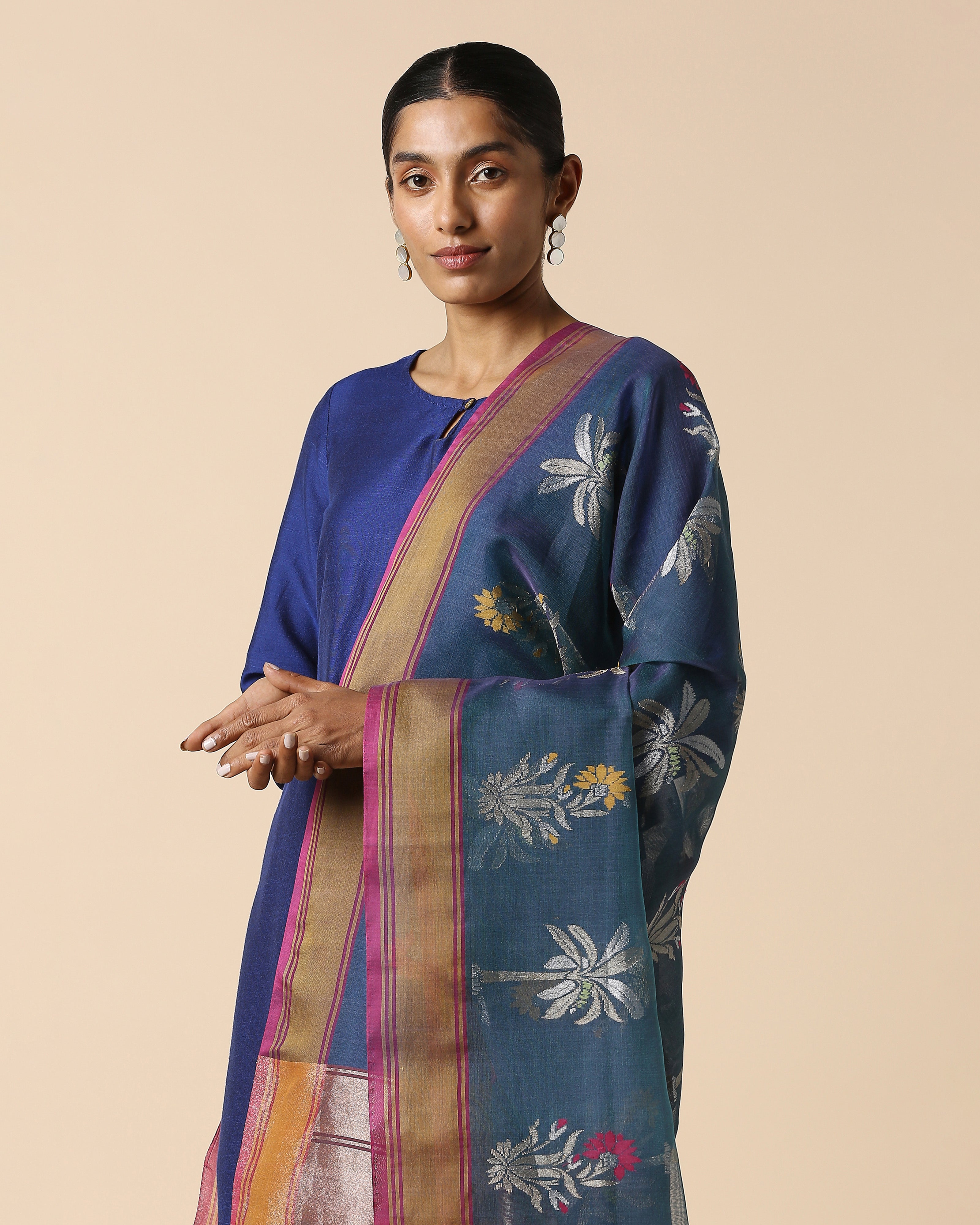 Reeha Banarasi Jamdani Silk Cotton Dupatta