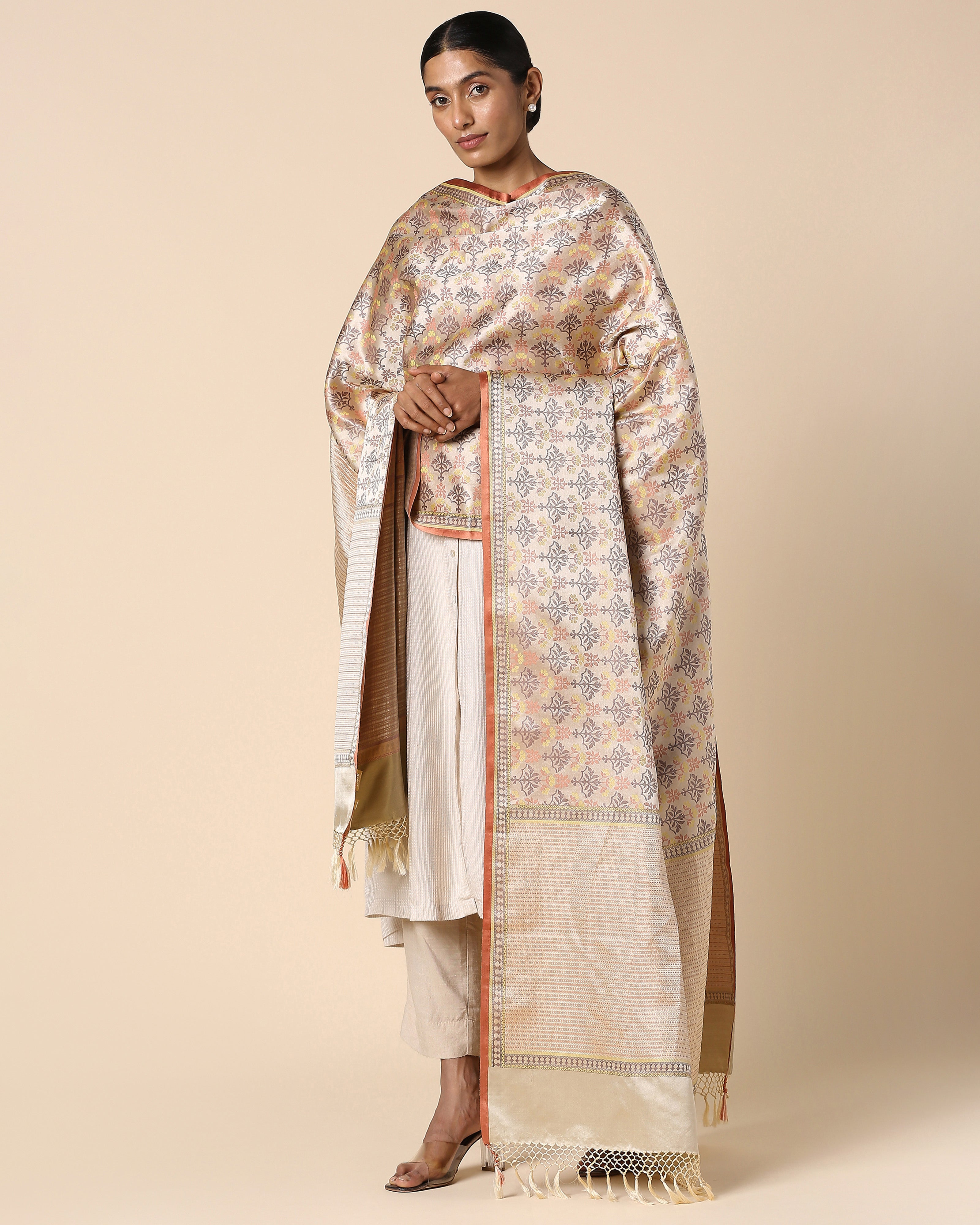 Yalinaa Banarasi Tanchoi Silk Dupatta