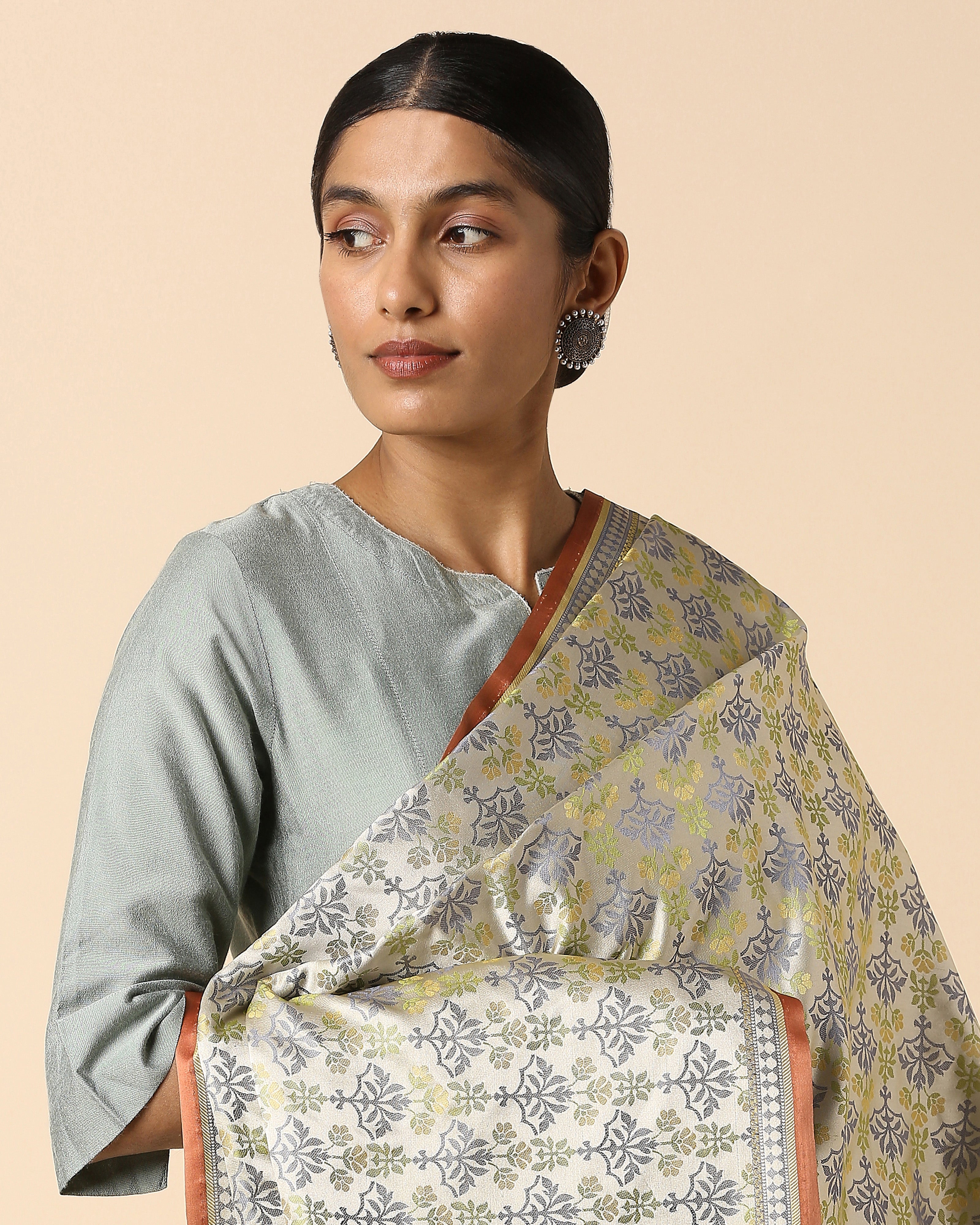Yalinaa Banarasi Tanchoi Silk Dupatta