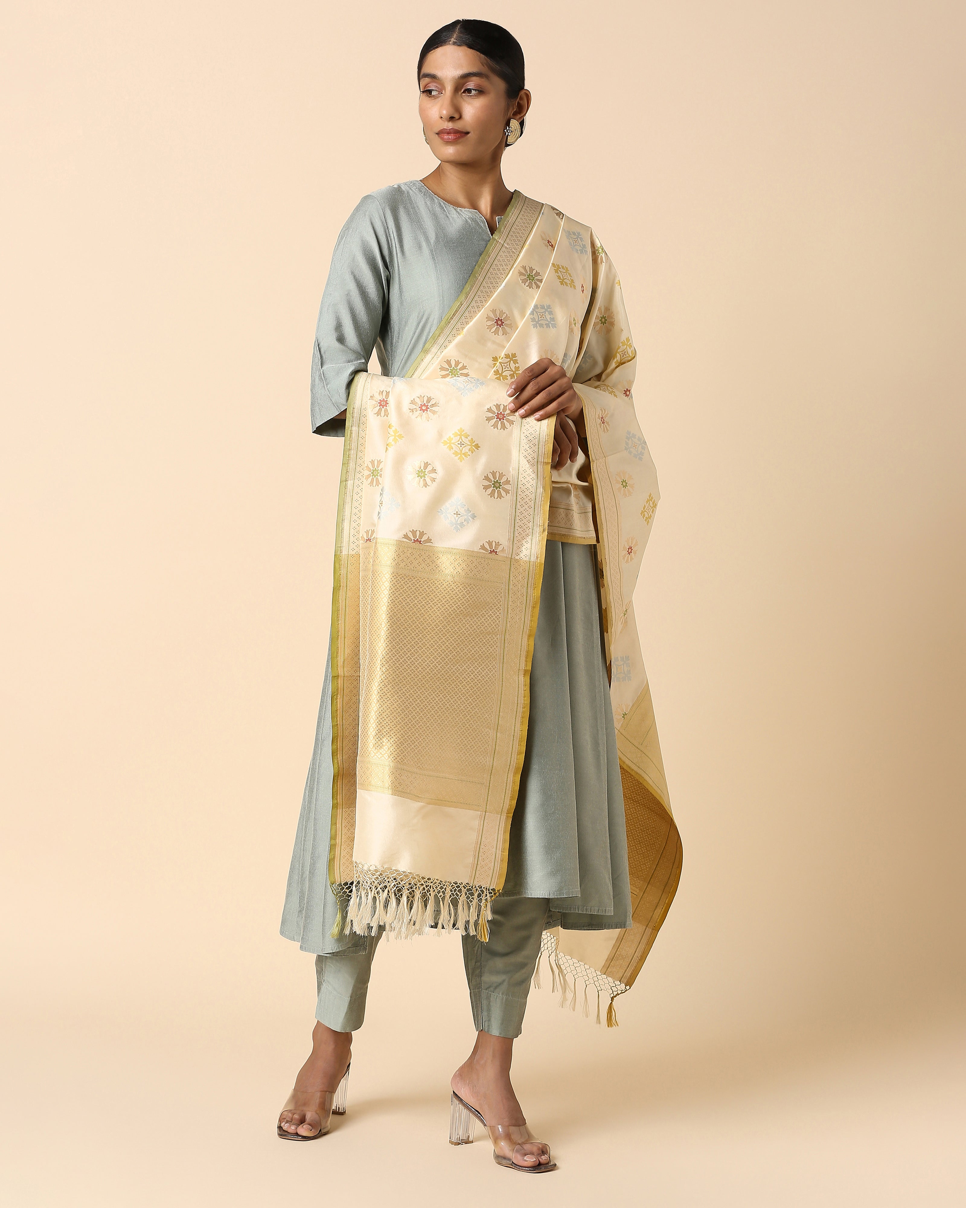 Esita Banarasi Cutwork Silk Dupatta