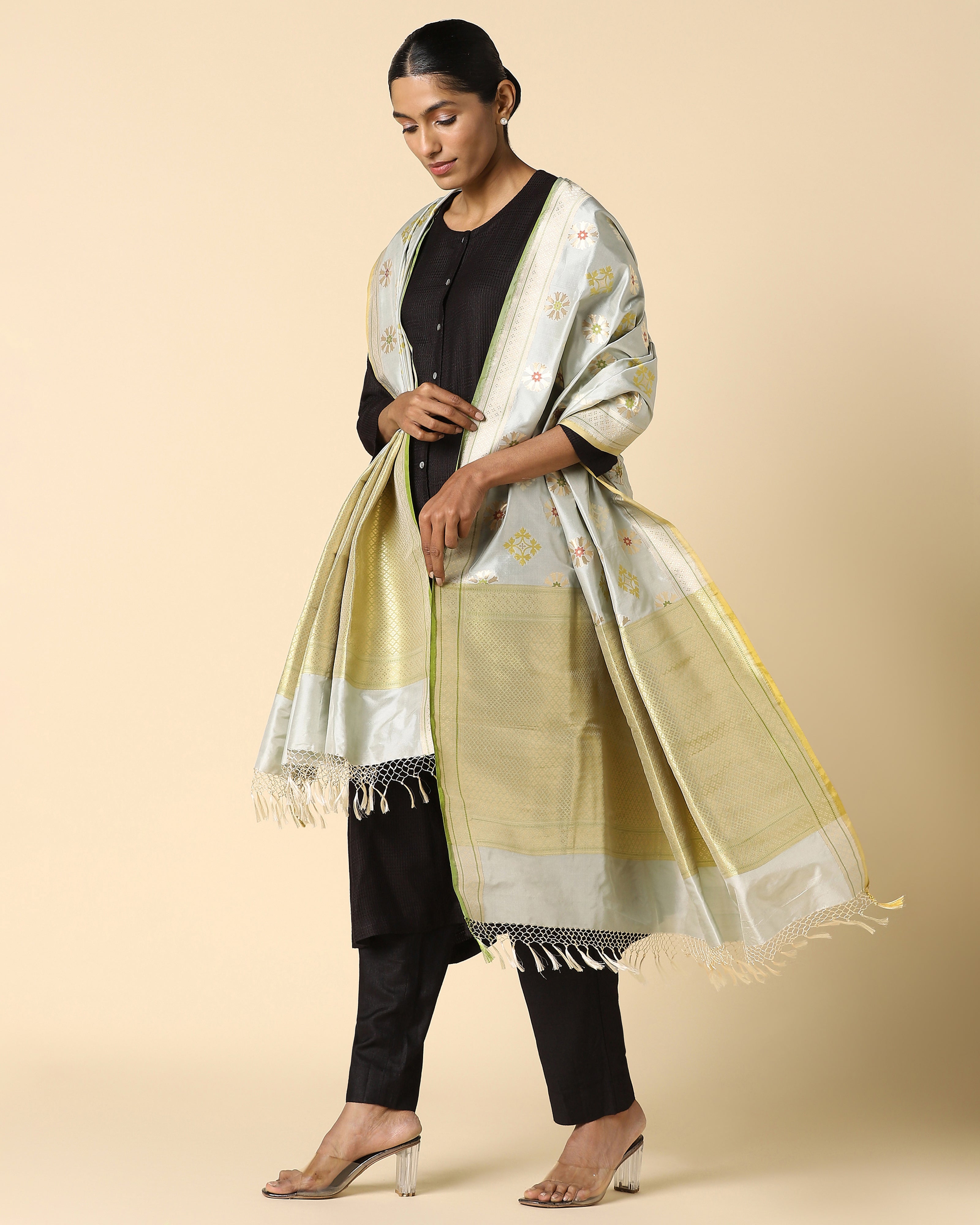 Esita Banarasi Cutwork Silk Dupatta