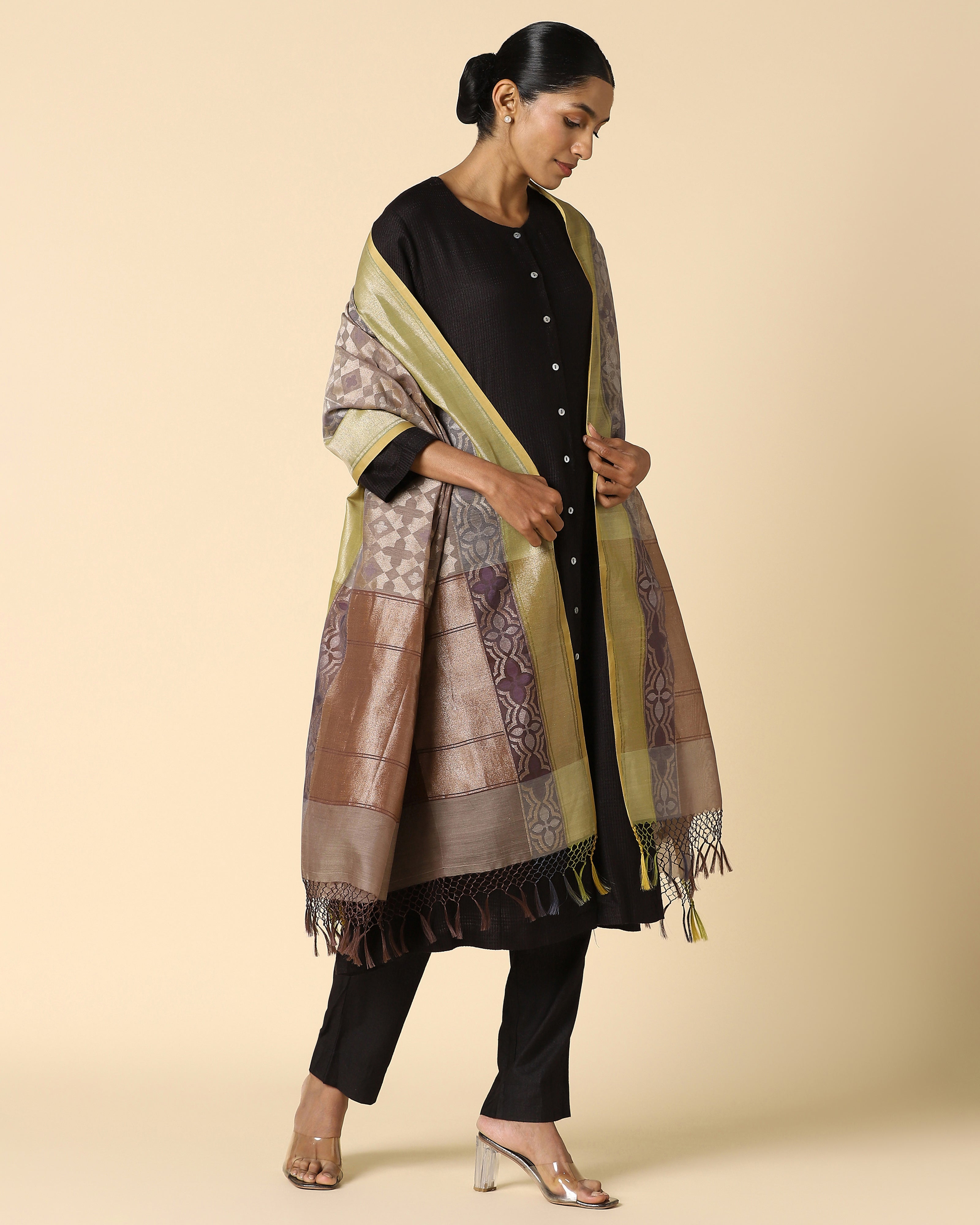 Dua Banarasi Jamdani Silk Cotton Dupatta