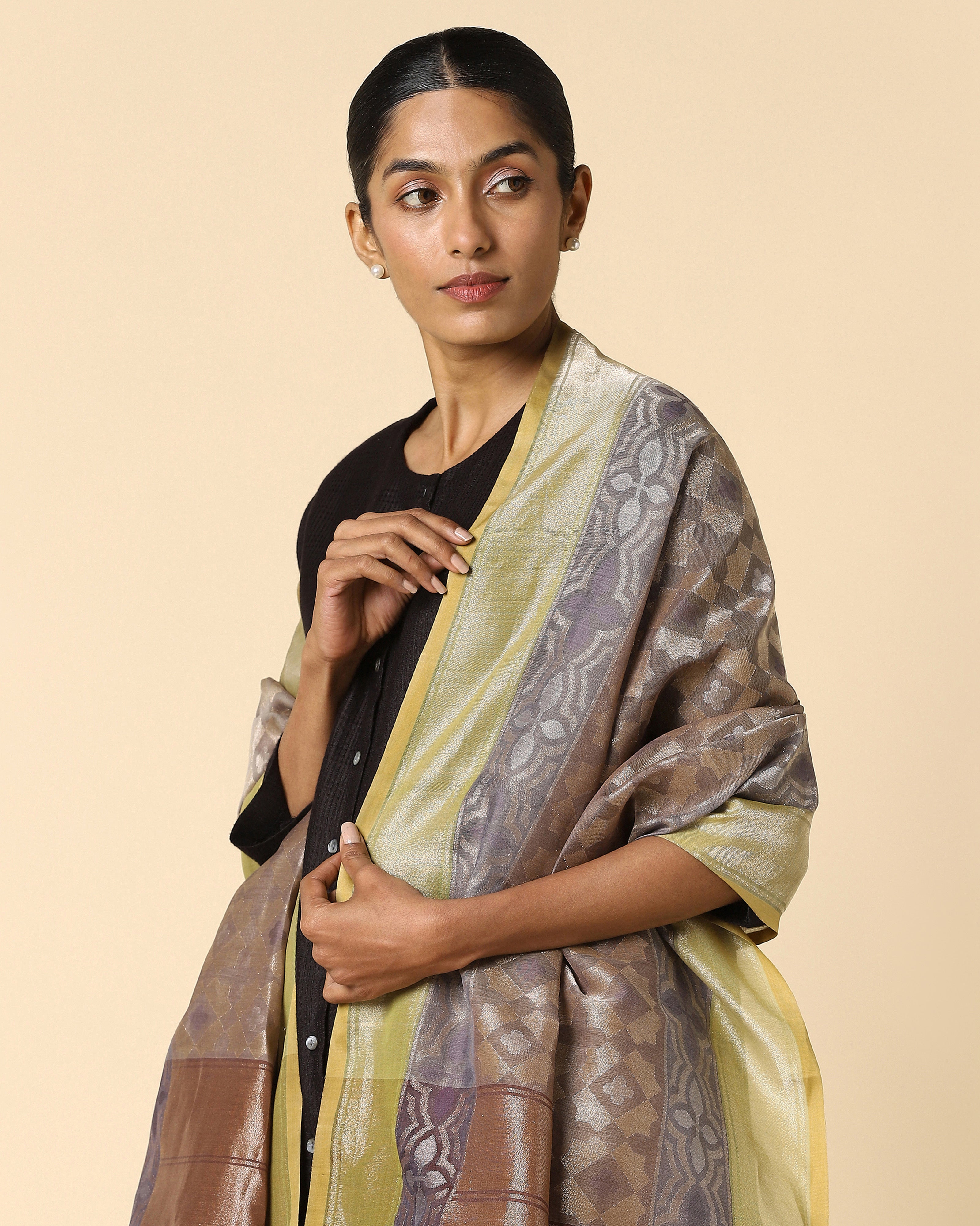 Dua Banarasi Jamdani Silk Cotton Dupatta