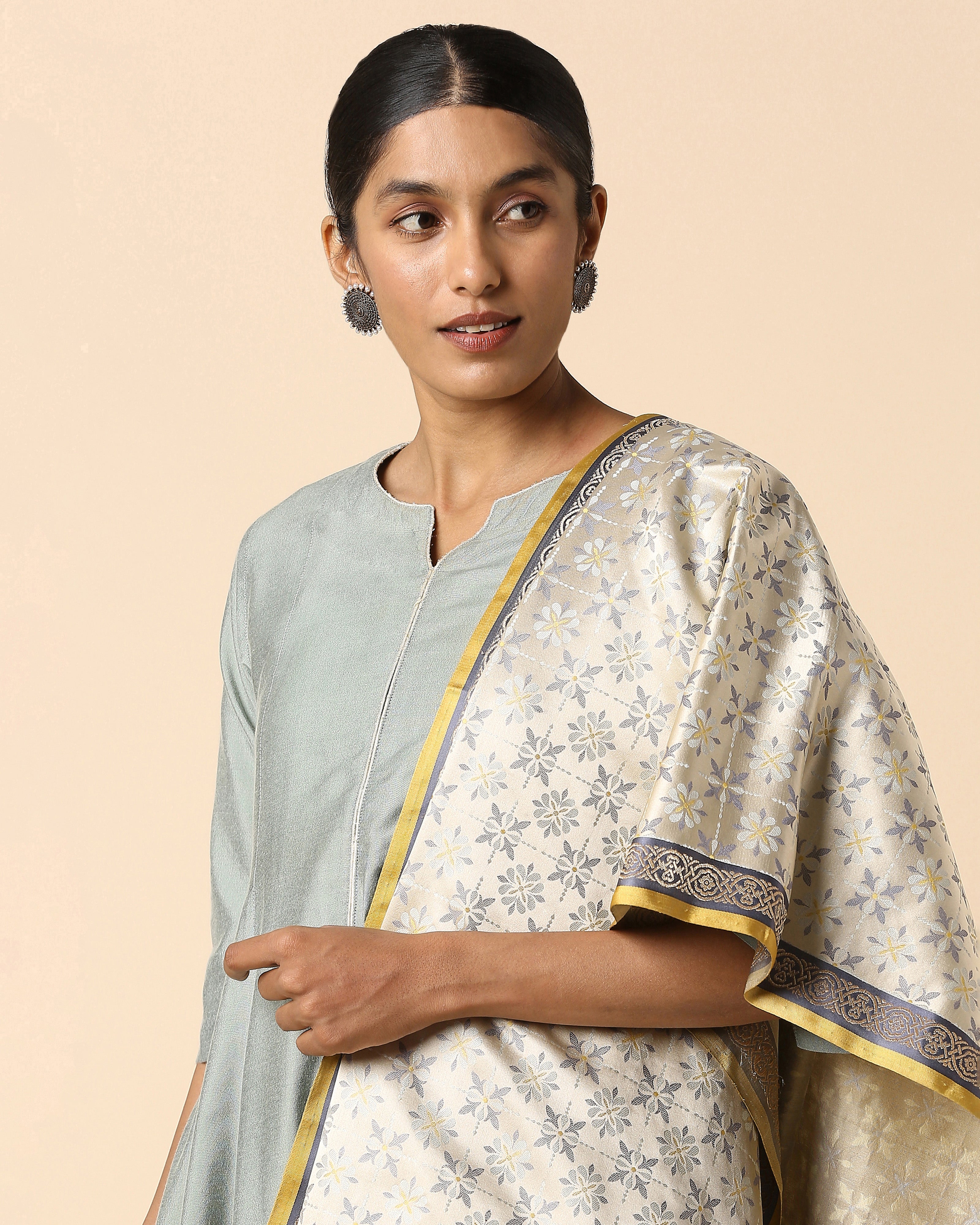 Fahar Banarasi Tanchoi And Kadwa Silk Dupatta