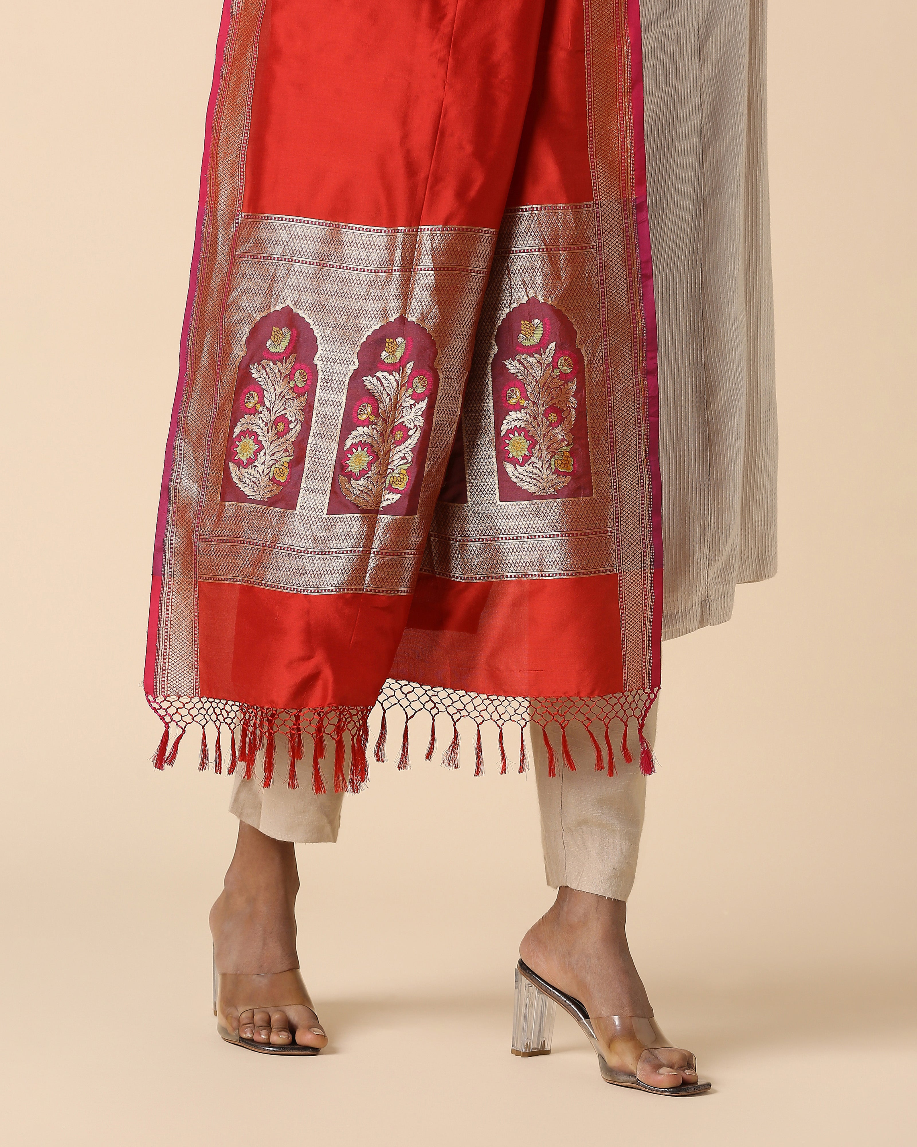 Jannat Banarasi Cutwork Silk Dupatta