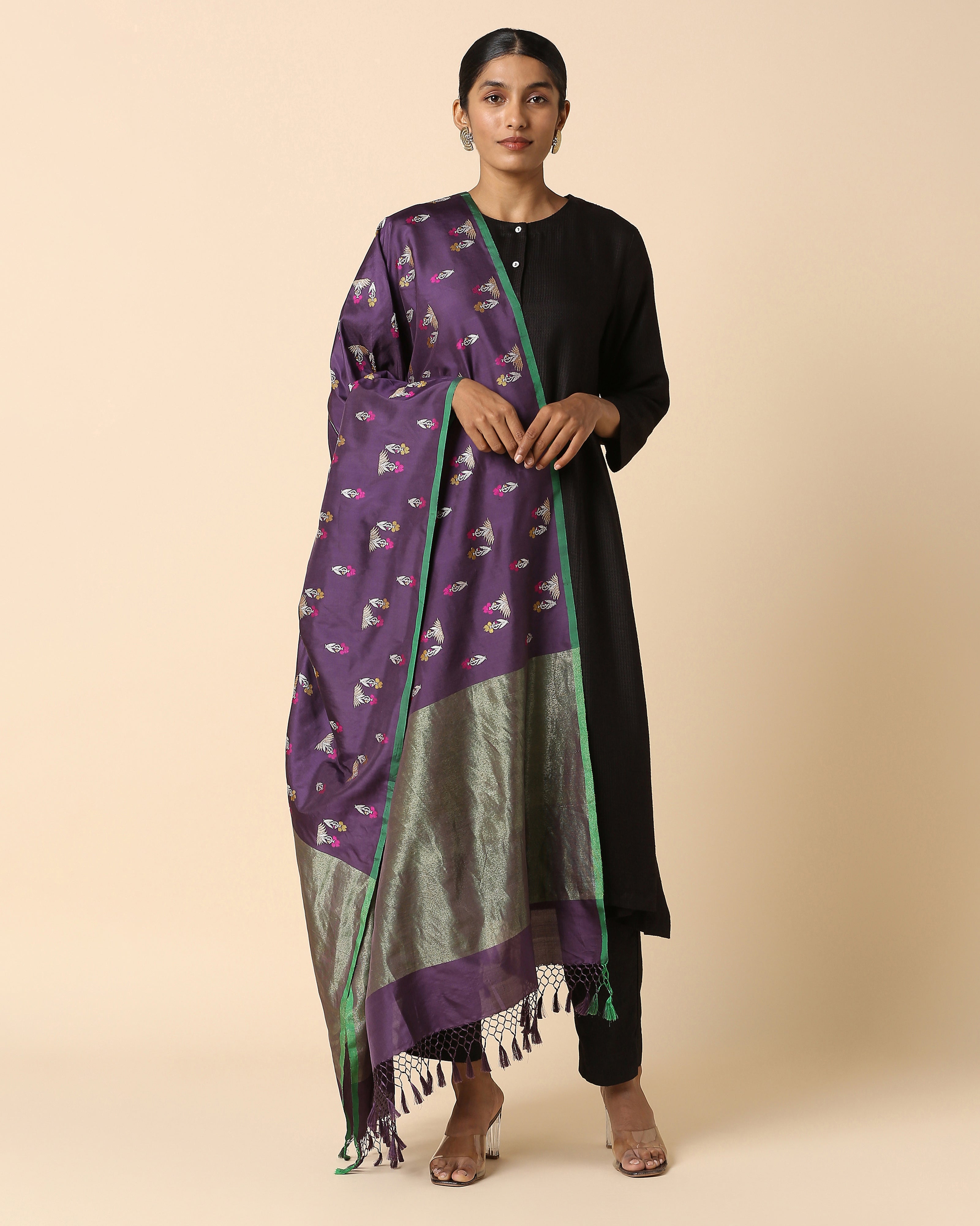 Karimah Banarasi Kadwa Silk Dupatta