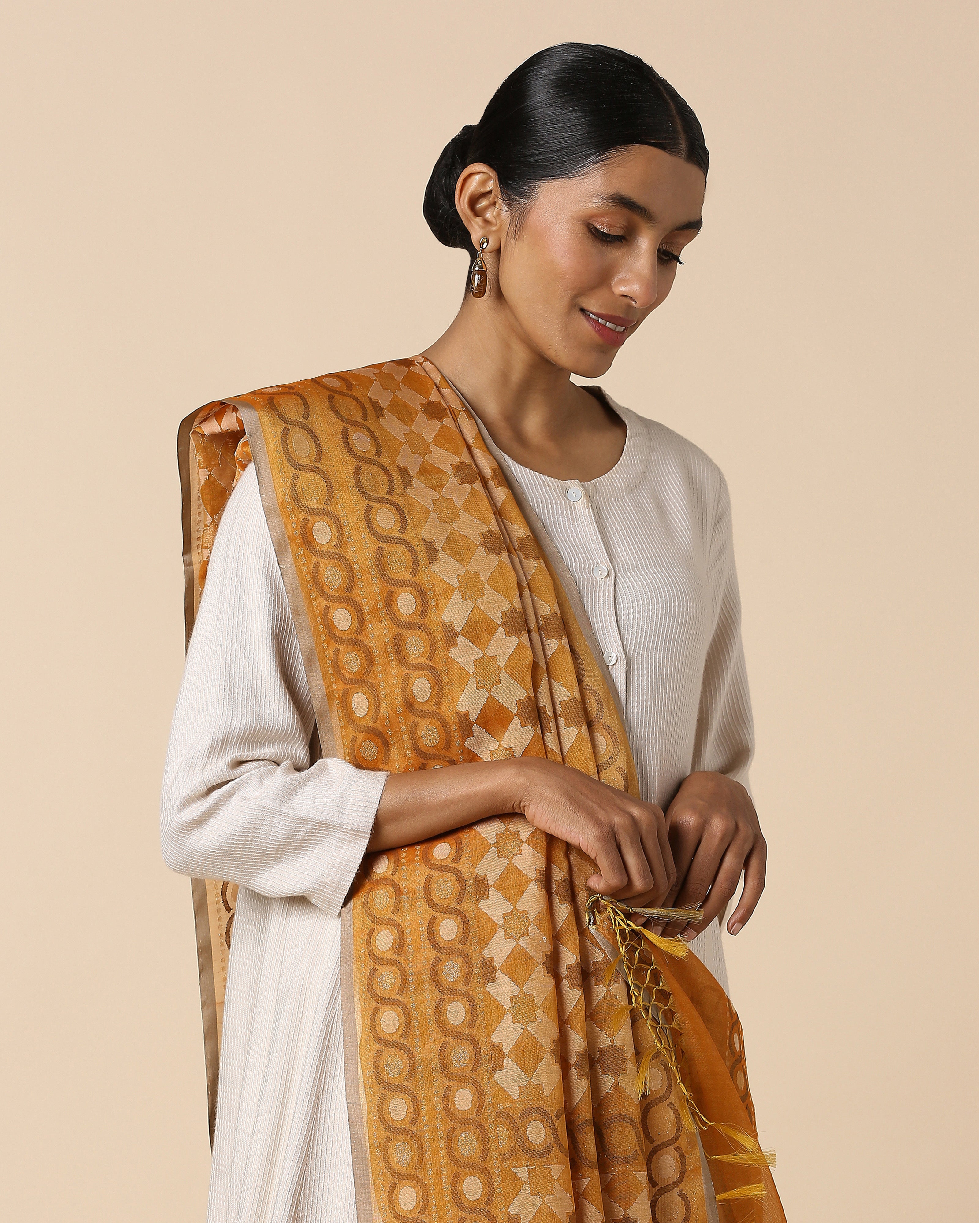 Kaliyah Banarasi Jamdani Silk Cotton Dupatta