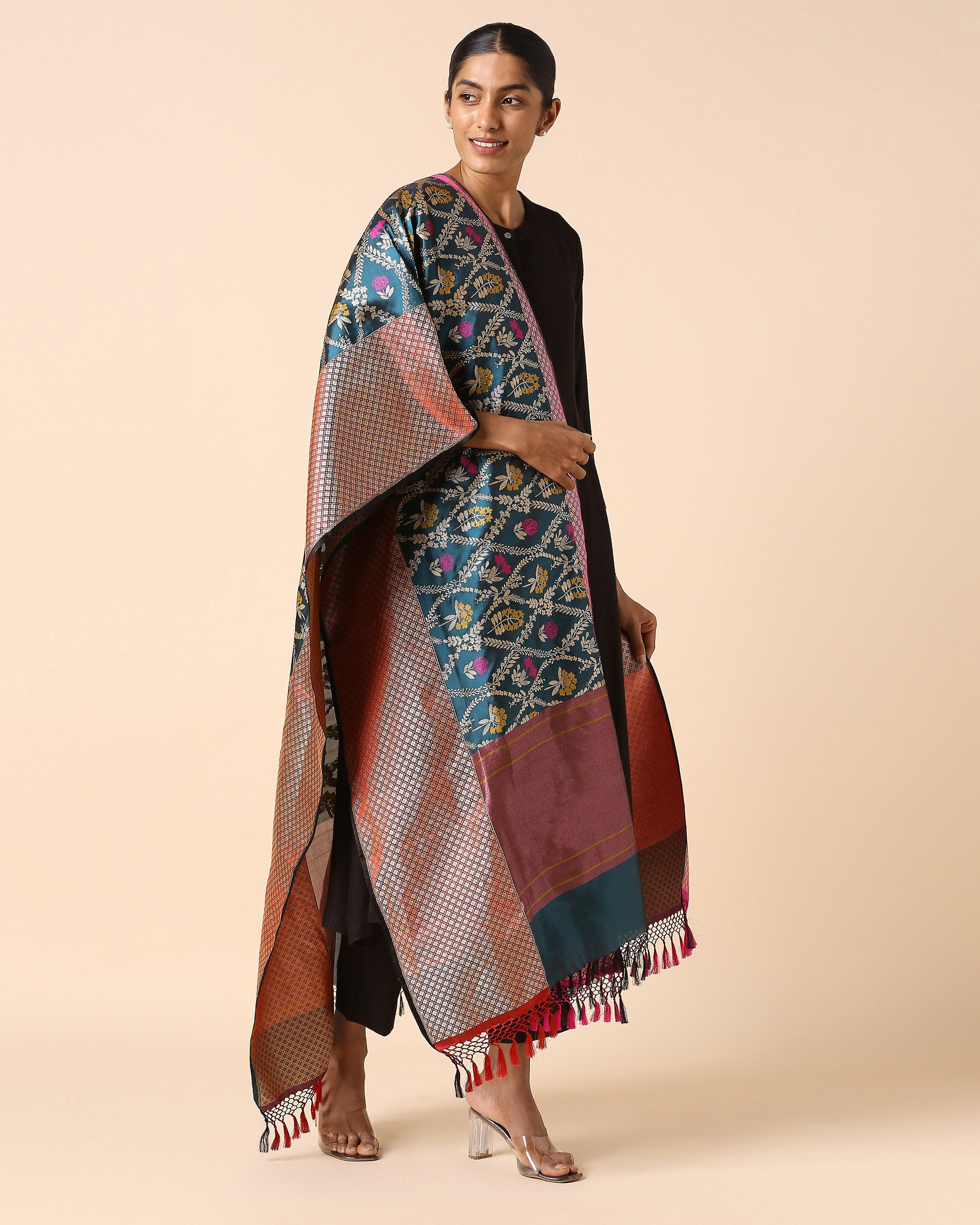 Ajni Banarasi Kadwa Silk Dupatta
