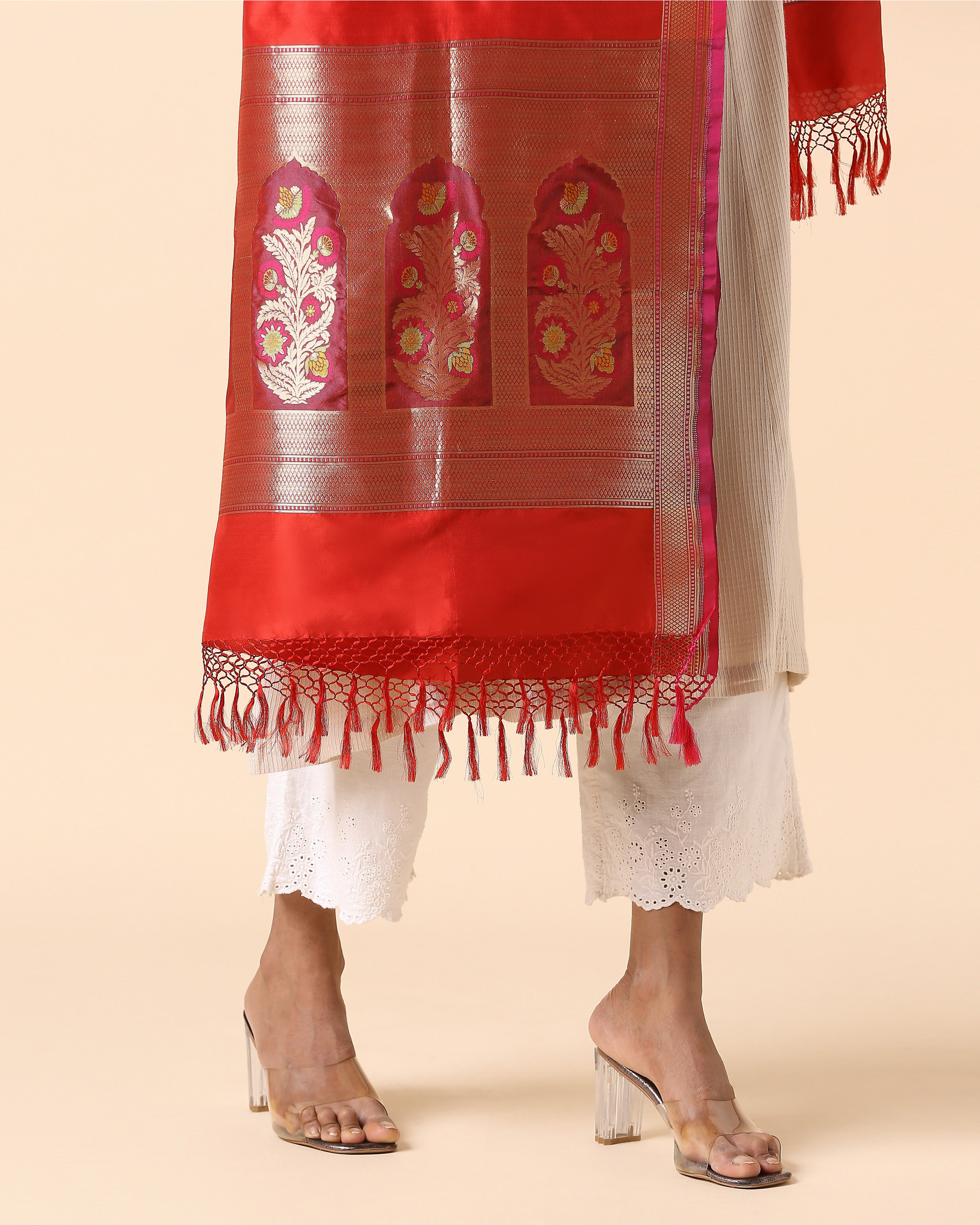 Jannat Banarasi Cutwork Silk Dupatta