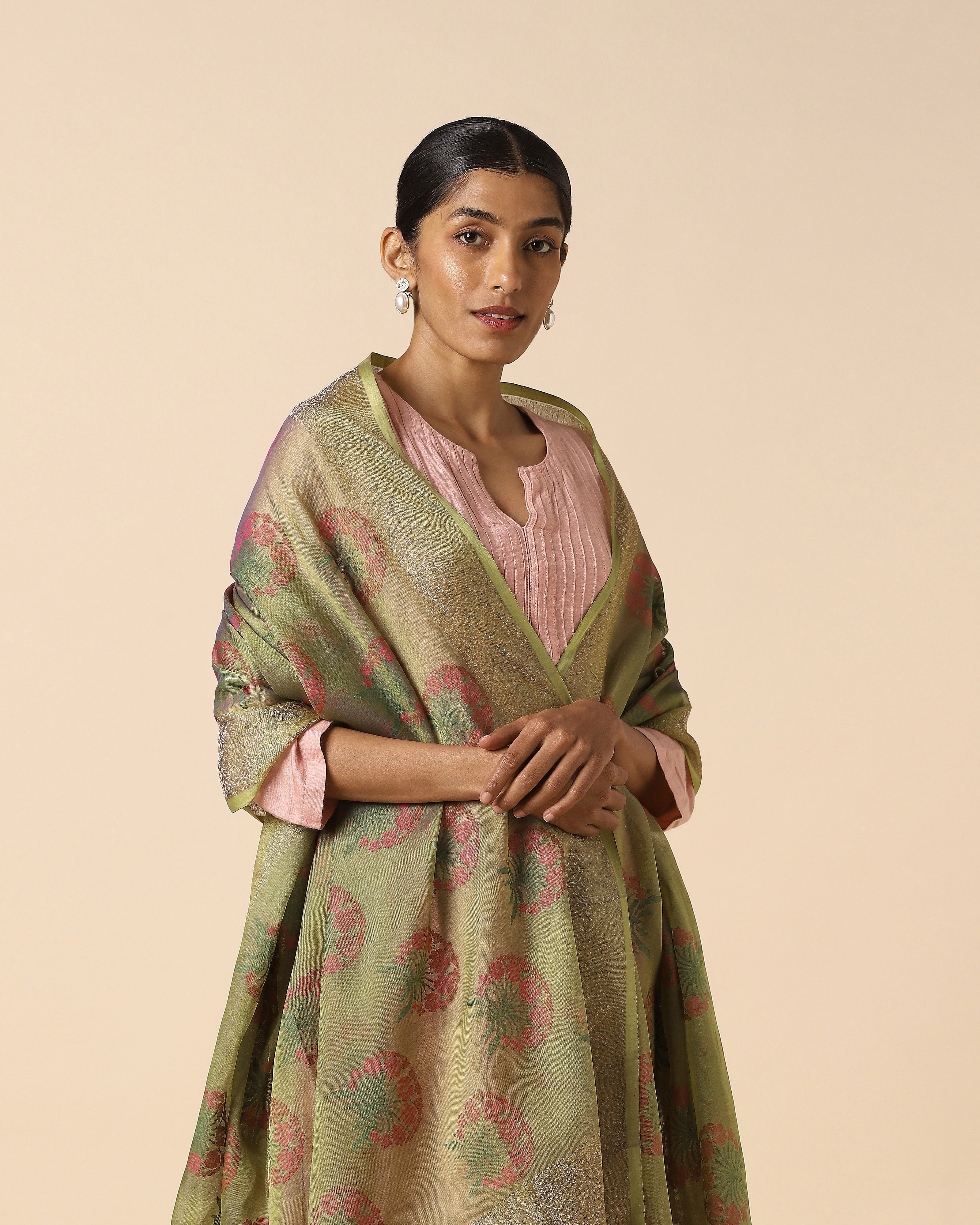 Anwitha Banarasi Jamdani Silk Cotton Dupatta
