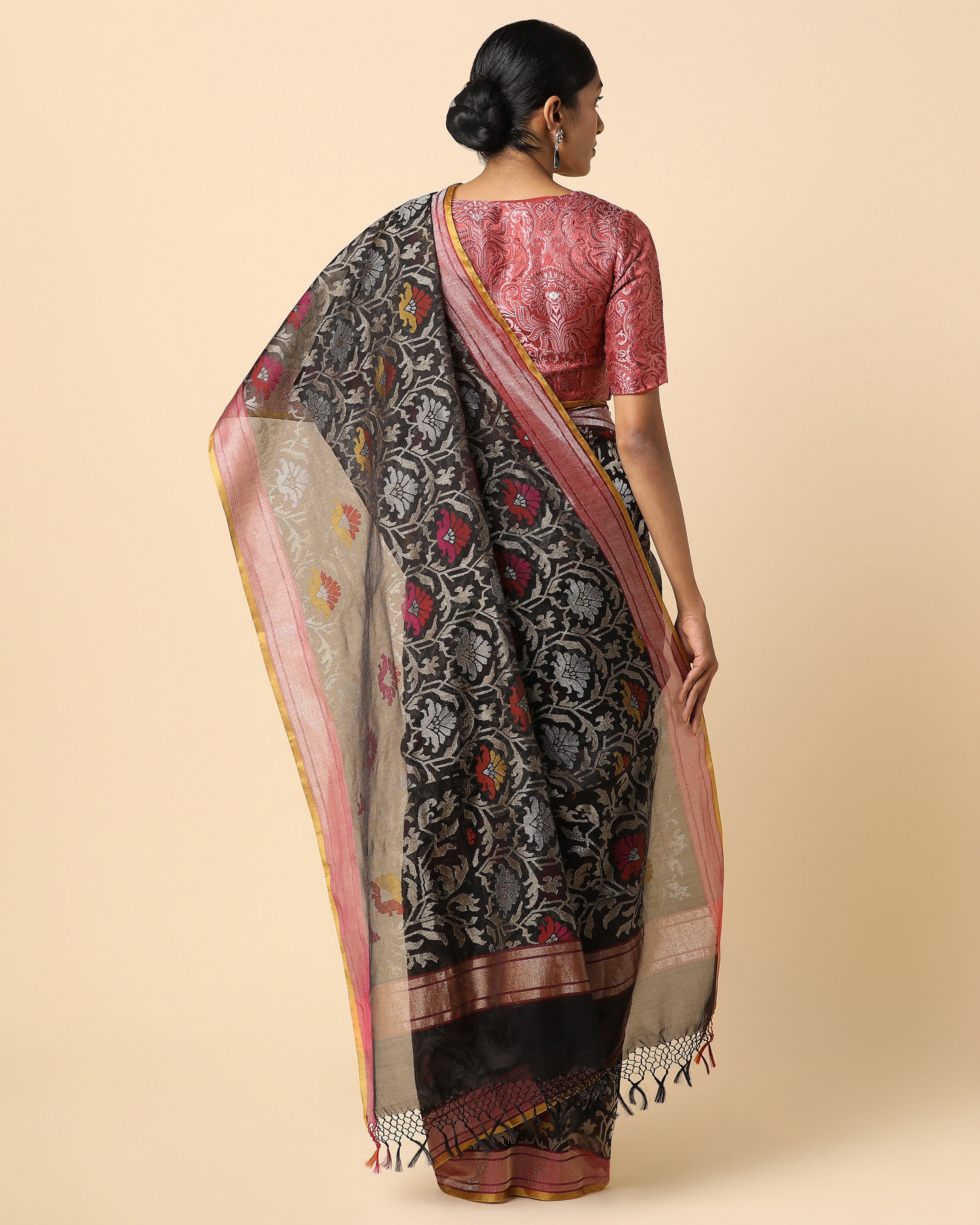 Laksh Banarasi Jamdani Silk Cotton Saree
