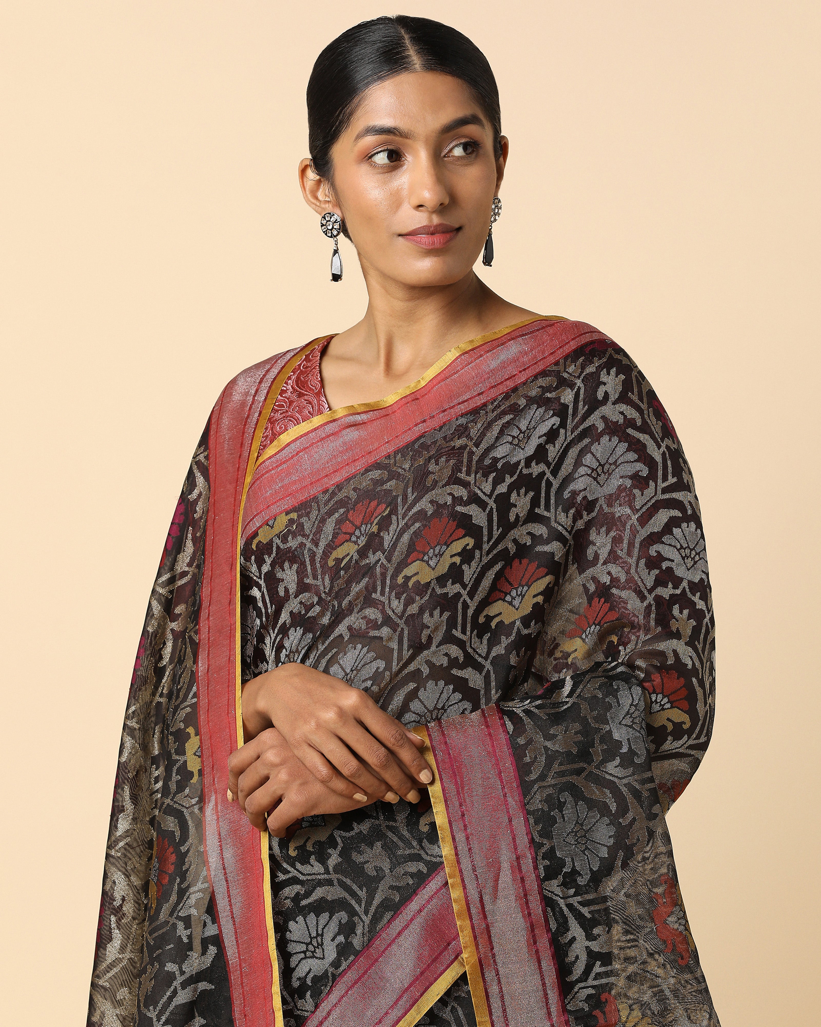 Laksh Banarasi Jamdani Silk Cotton Saree