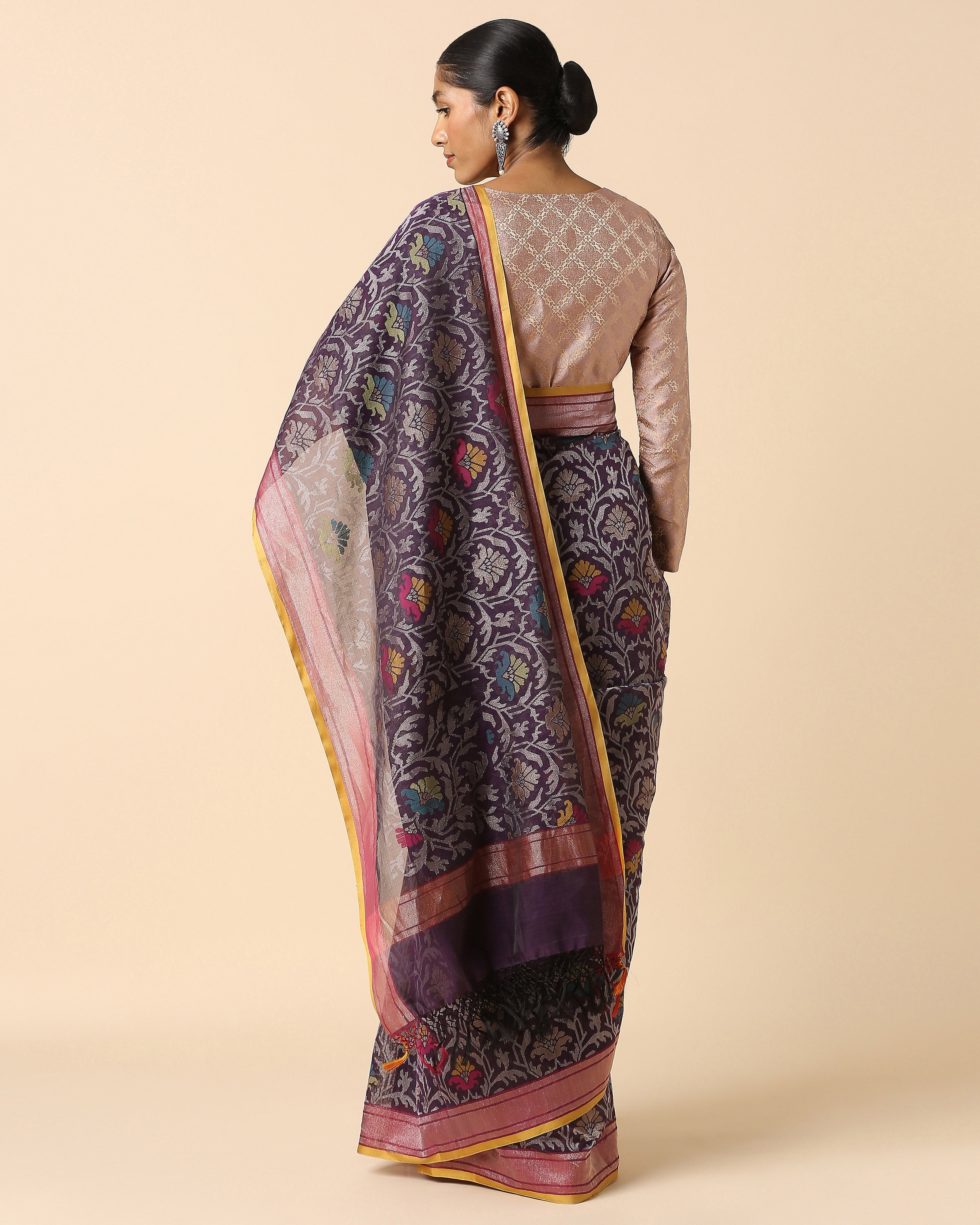 Laksh Banarasi Jamdani Silk Cotton Saree