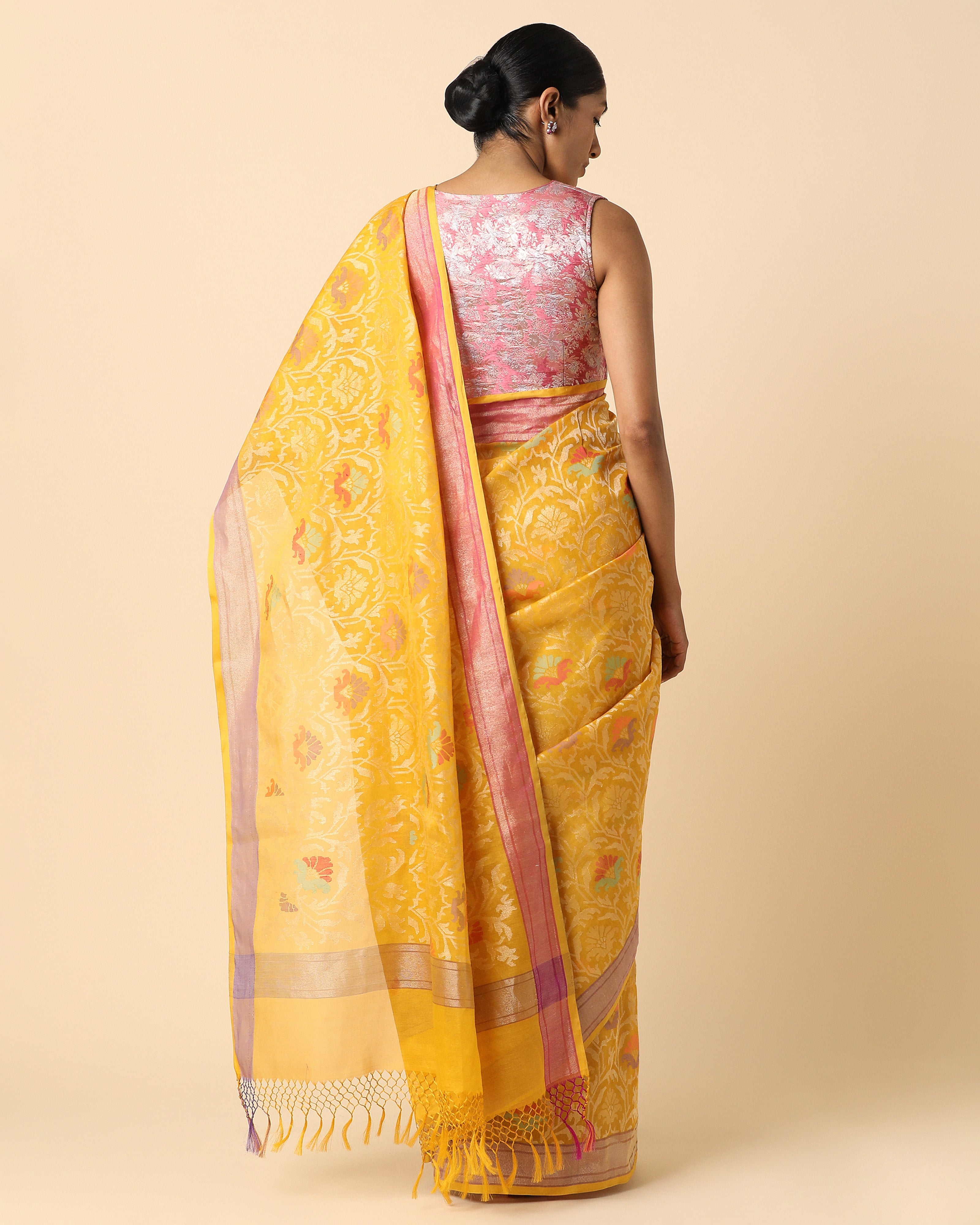 Laksh Banarasi Jamdani Silk Cotton Saree