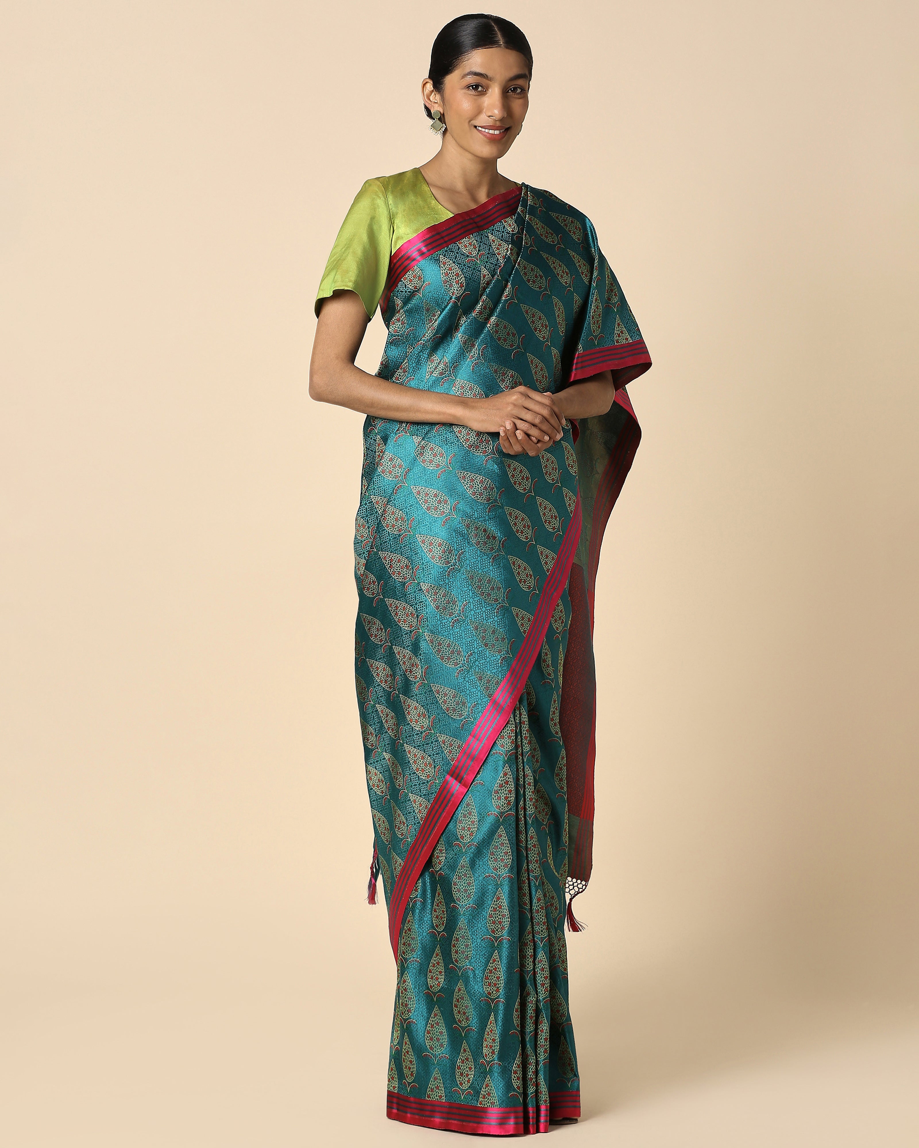 Abirah Banarasi Tanchoi Silk Saree
