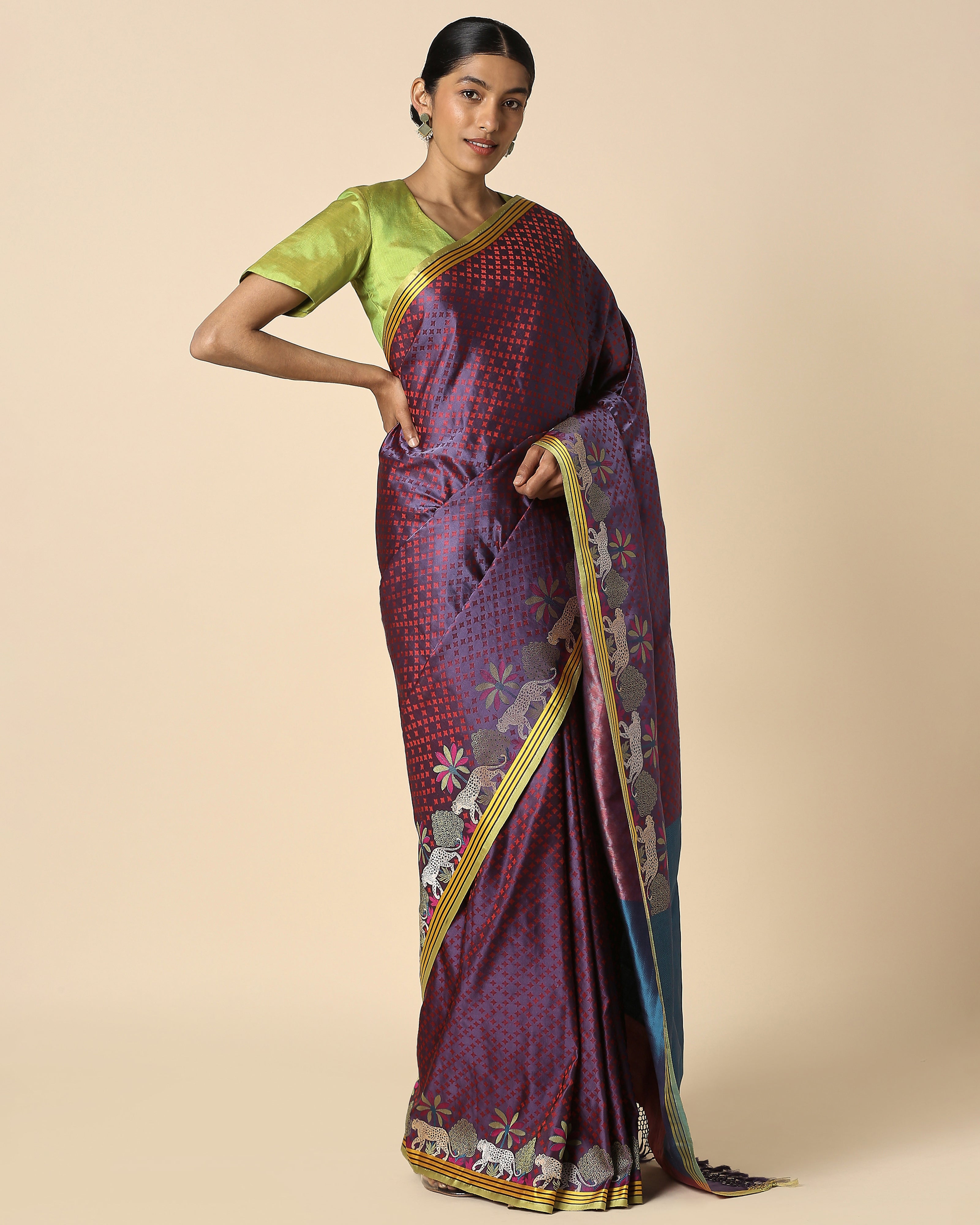 Minha Banarasi Tanchoi And Kadwa Silk Saree