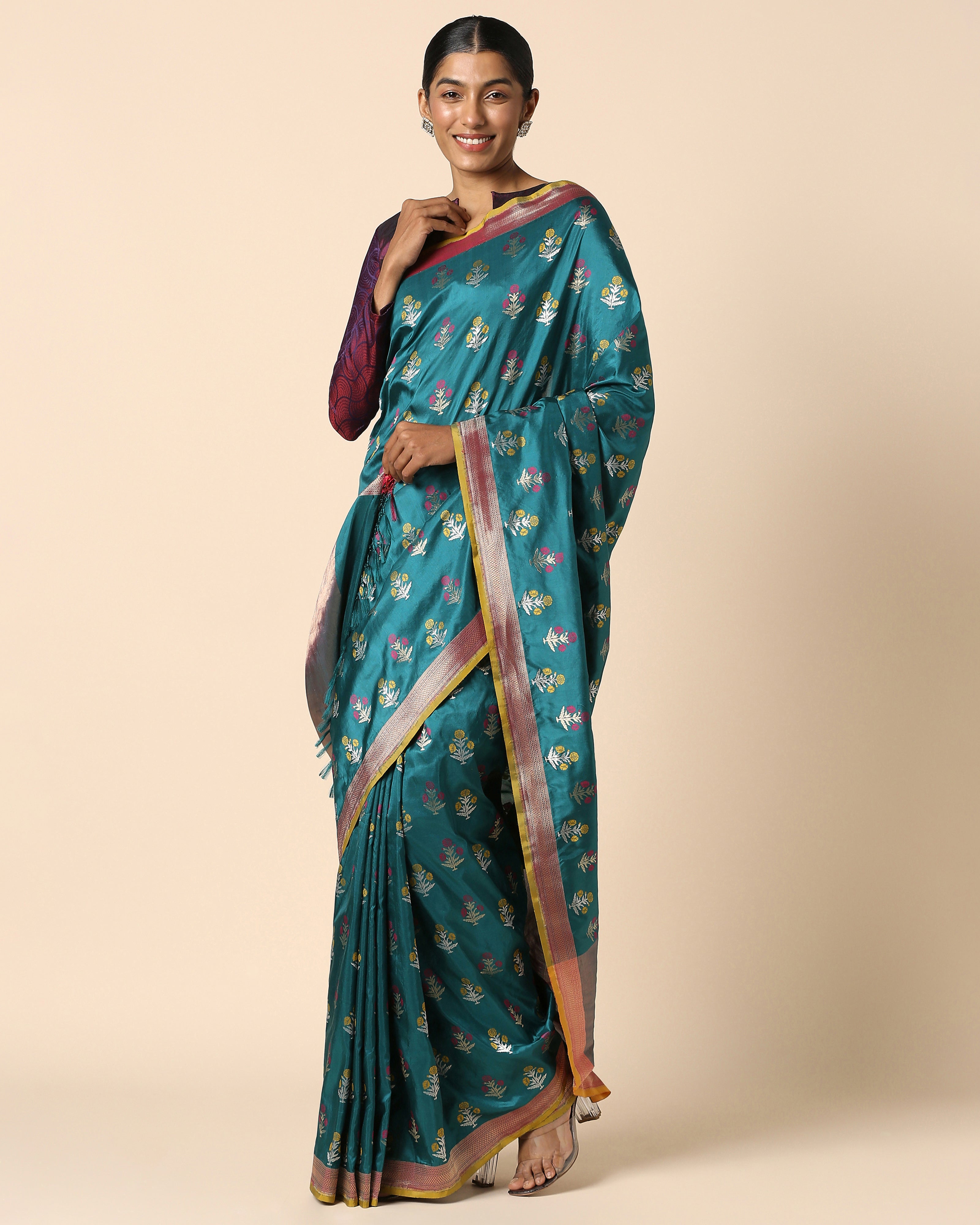 Inayah Banarasi Cutwork Silk Saree