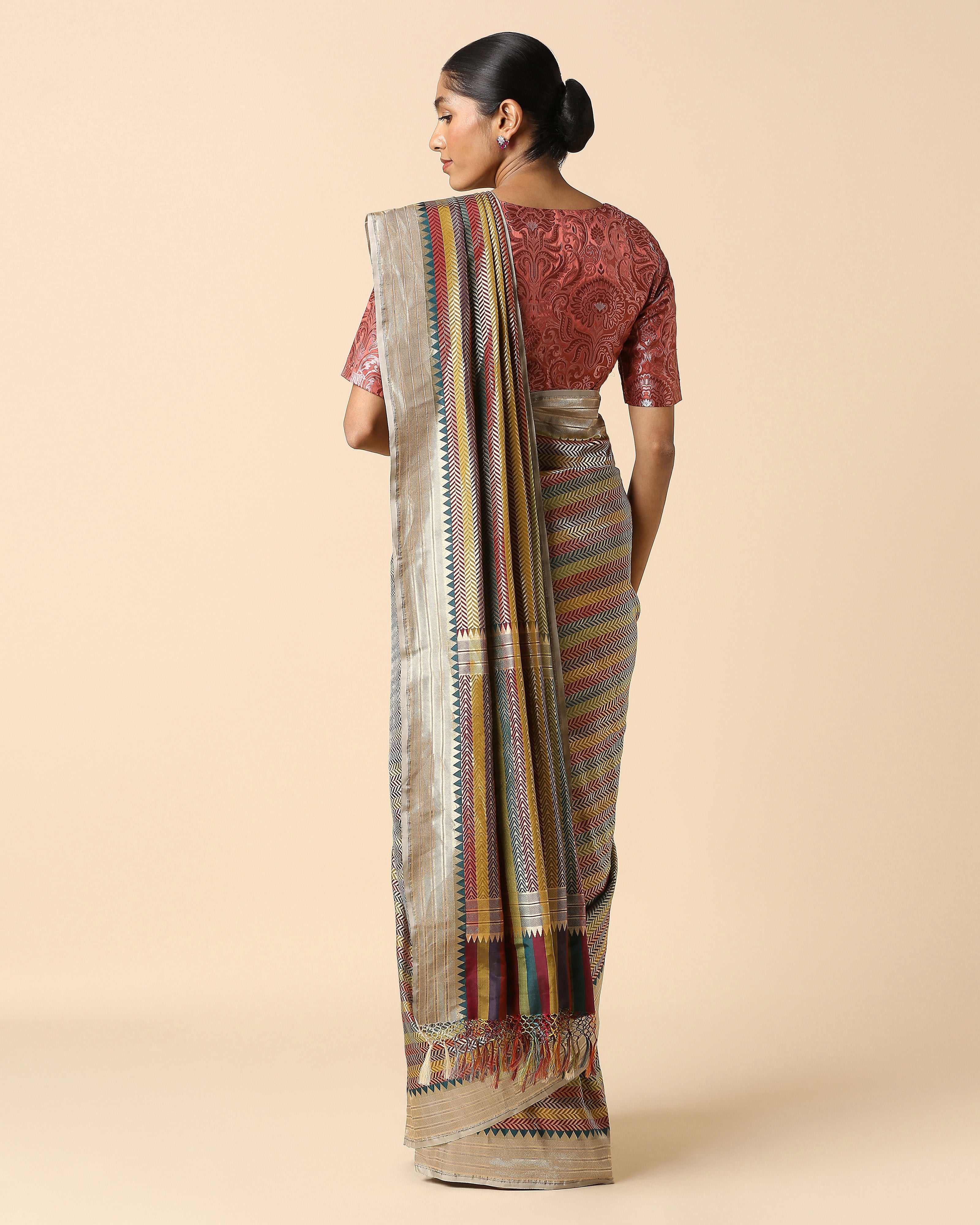 Papiya Banarasi Cutwork Silk Saree